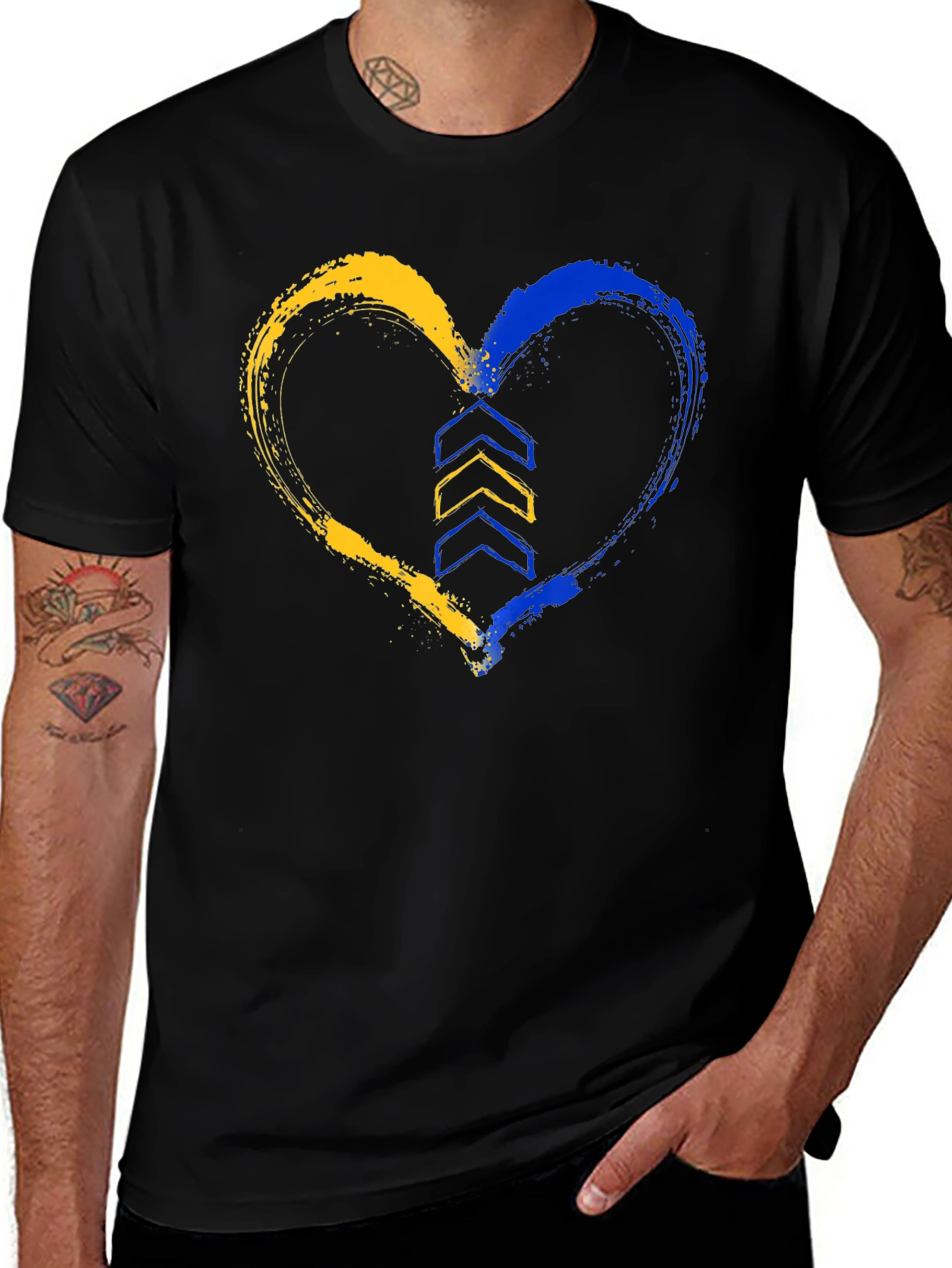 Ukraine Heart T-Shirt - Support Ukraine