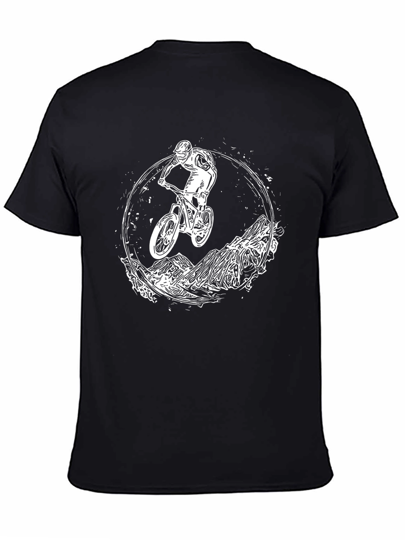 Mountain Bike Graphic T-Shirt - Black