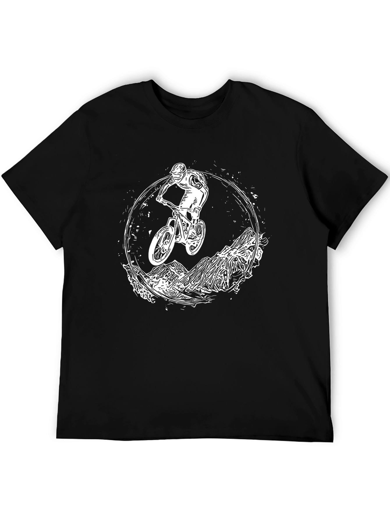 Mountain Bike Graphic T-Shirt - Black