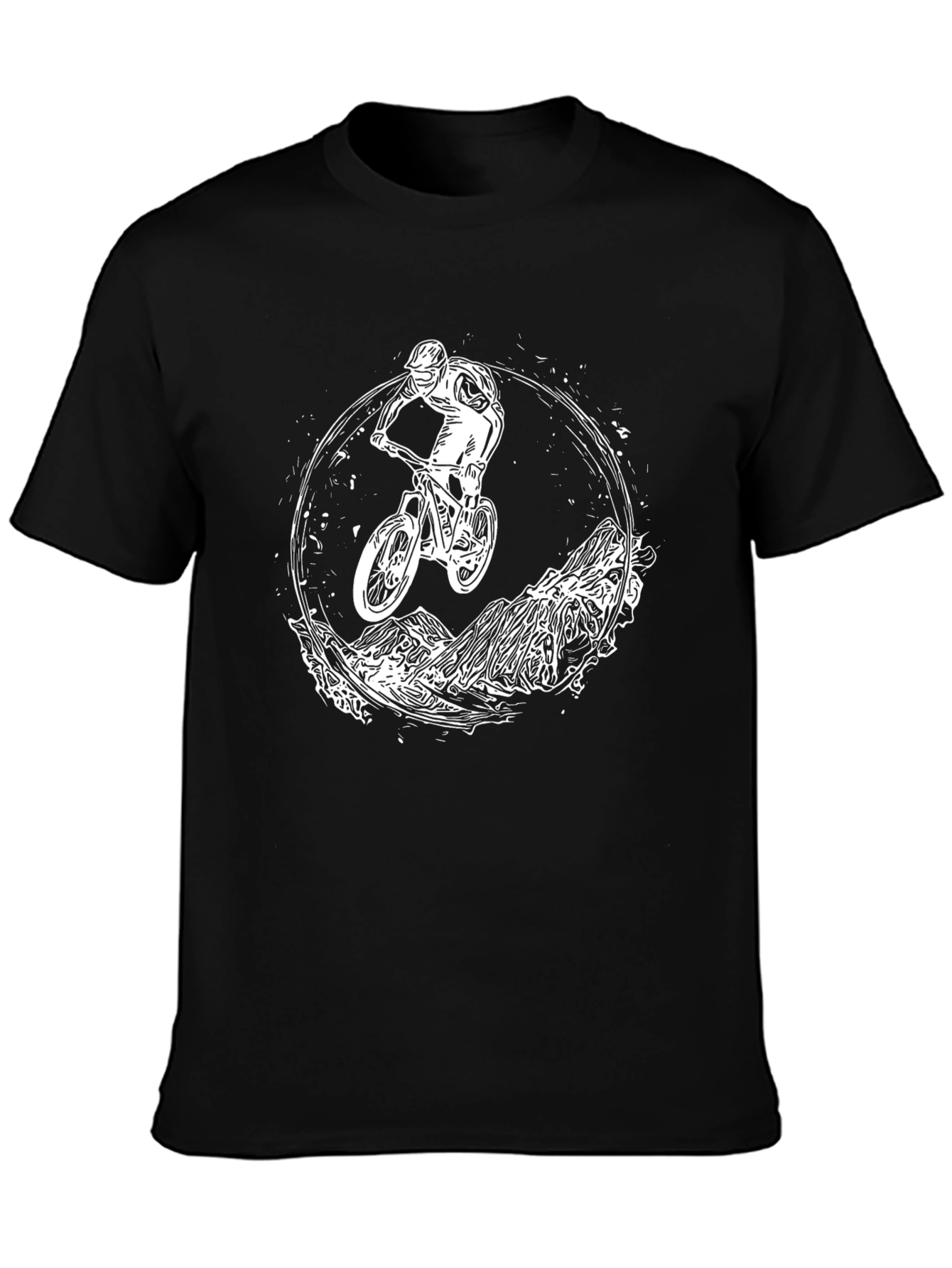 Mountain Bike Graphic T-Shirt - Black