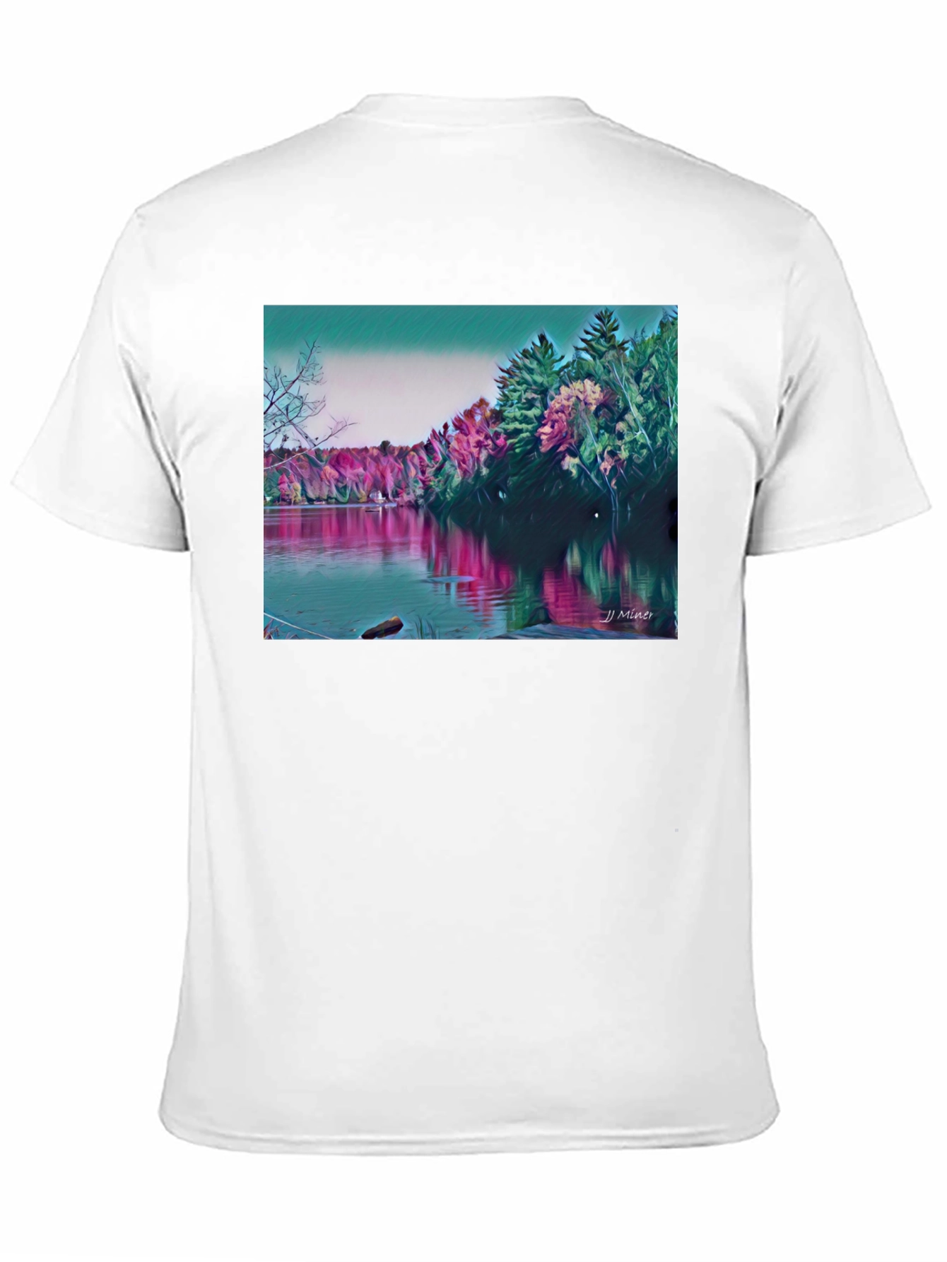Scenic Lake Graphic T-Shirt - Nature Art Tee
