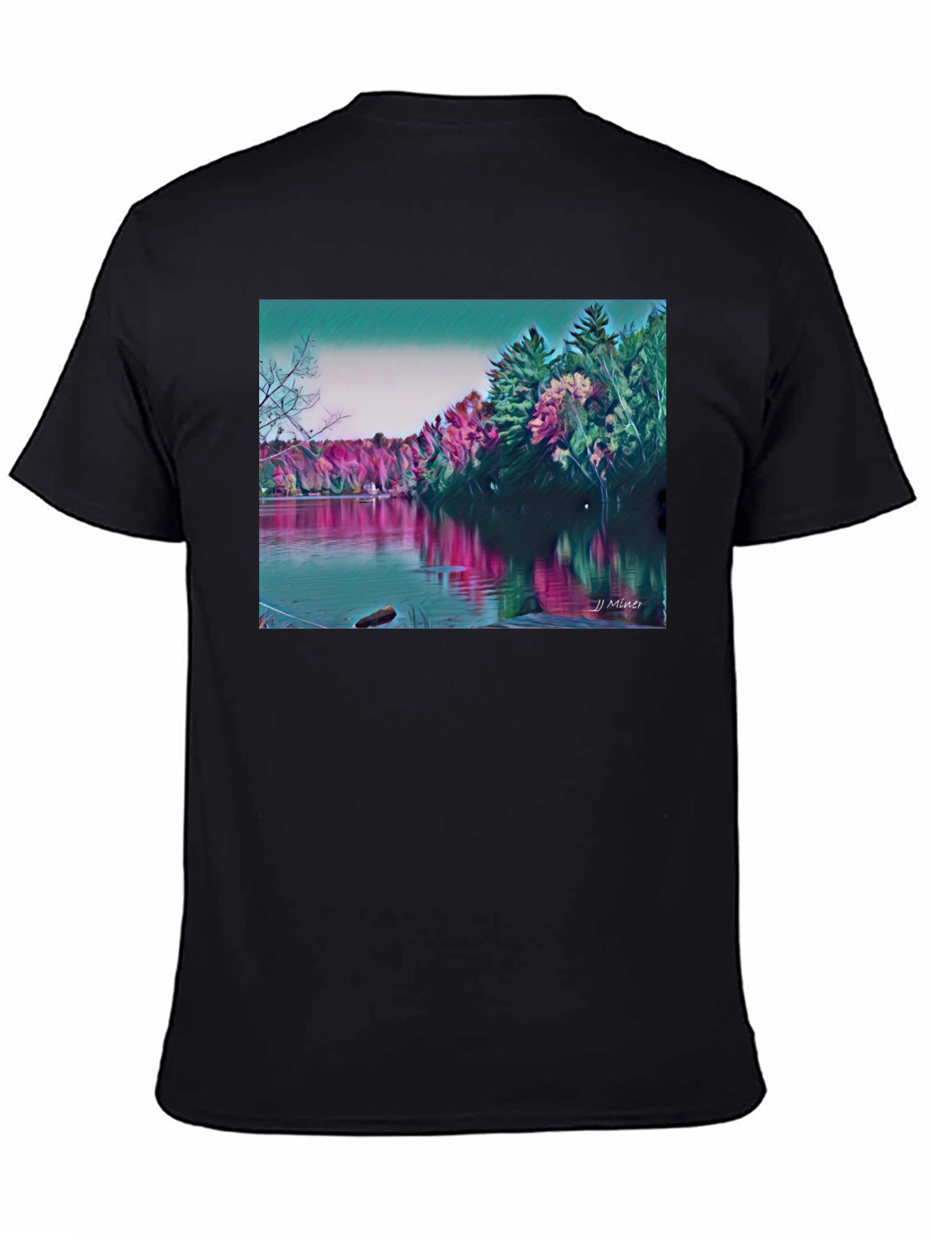 Scenic Lake Graphic T-Shirt - Nature Art Tee