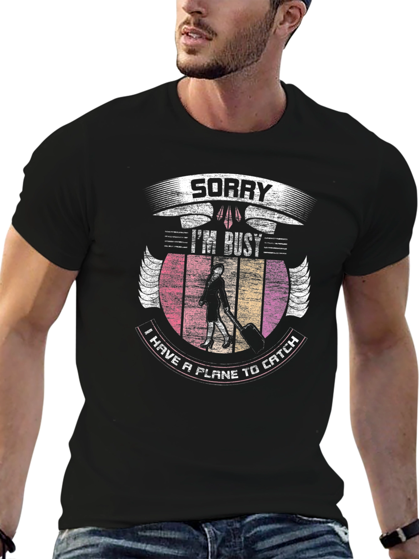 Sorry Im Busy T-Shirt - Aviation Travel Tee
