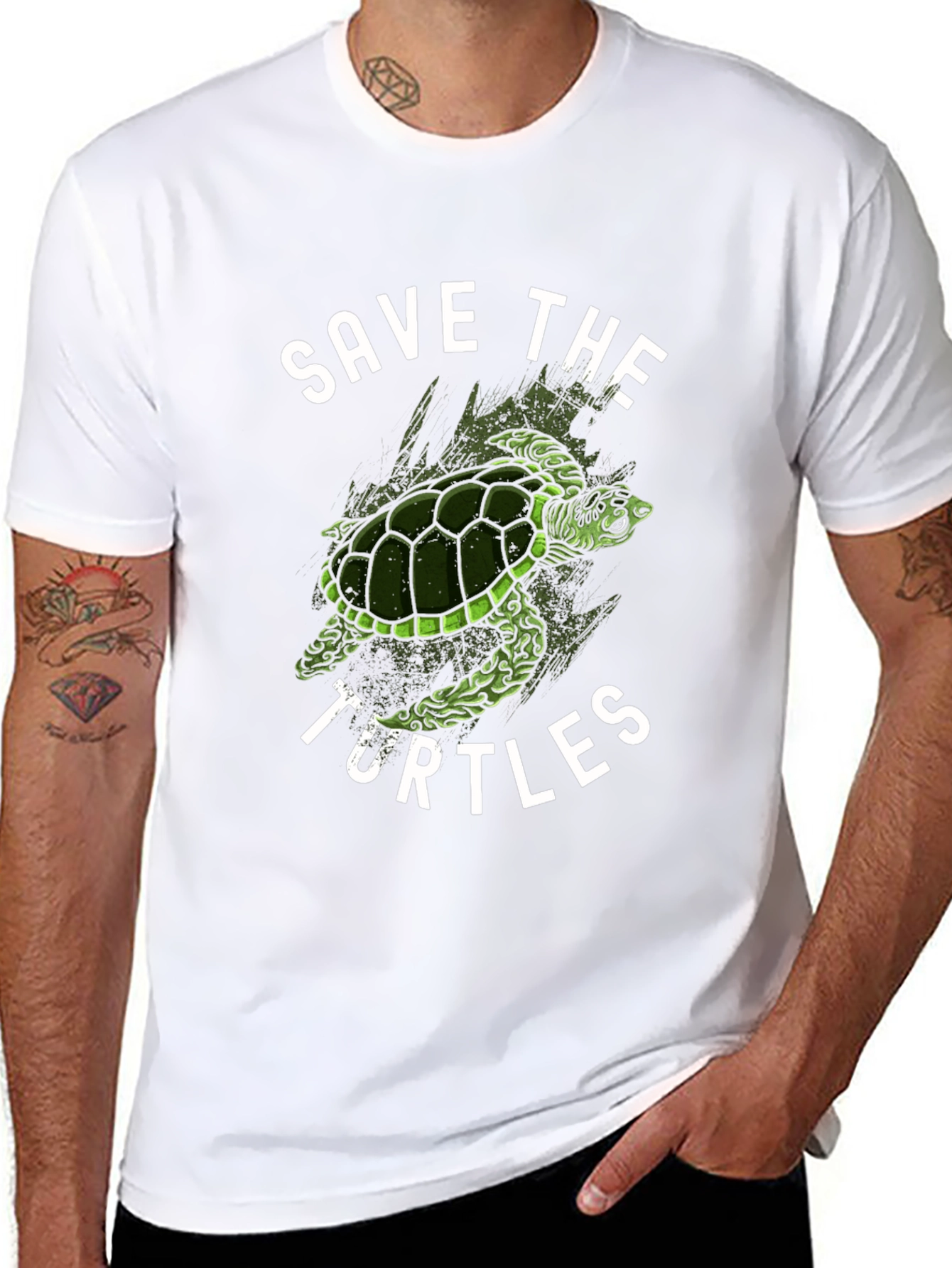 Save the Turtles Graphic Tee - Eco-Friendly Fashion