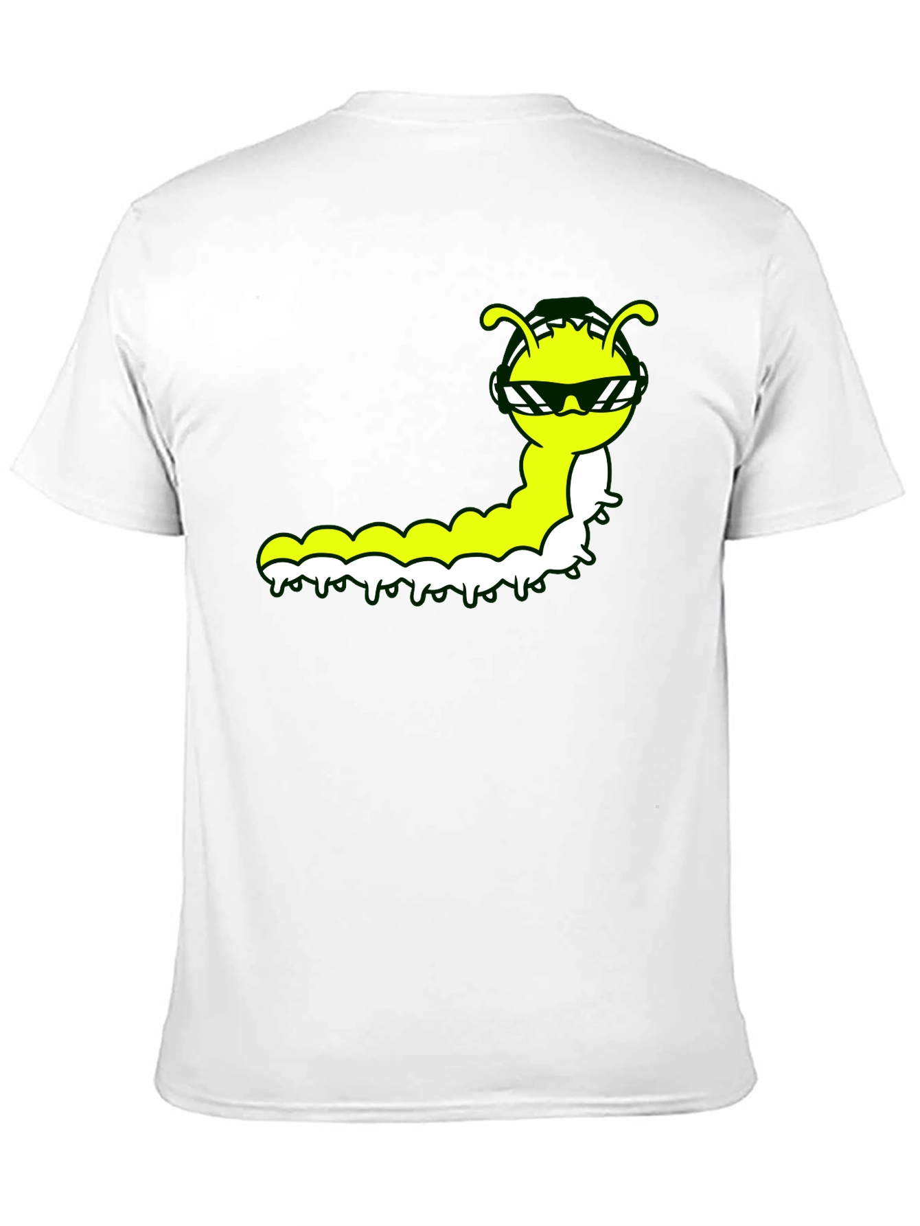 Cool Caterpillar Graphic Tee - Black Cotton Shirt