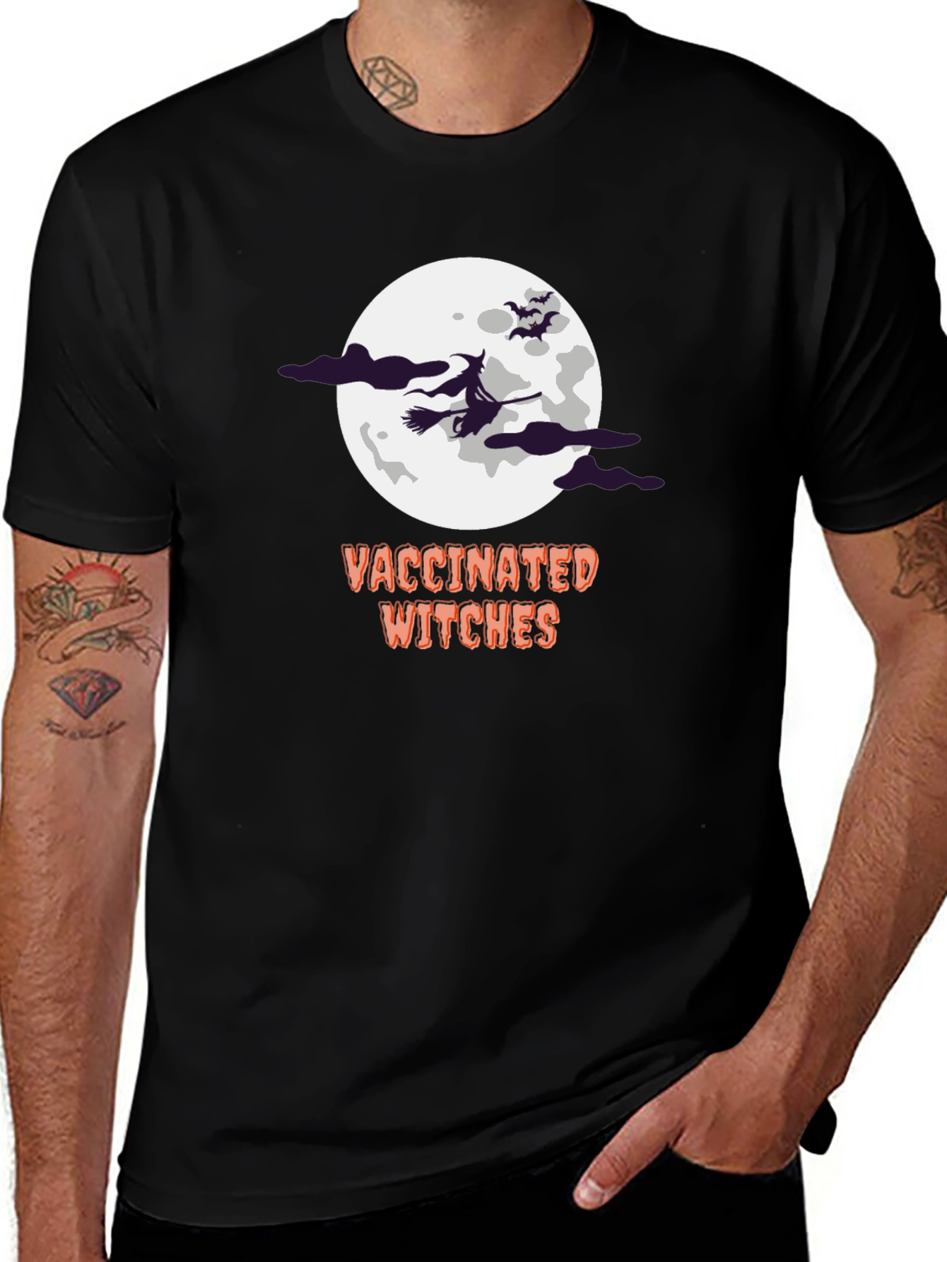 Vaccinated Witches Halloween T-Shirt