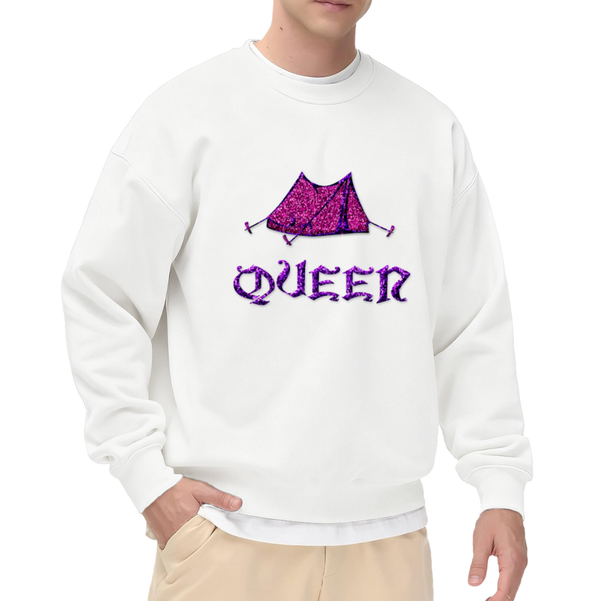 Glitter Camping Graphic - Crewneck Sweatshirt | Camping, Outdoor, Adventure Gift