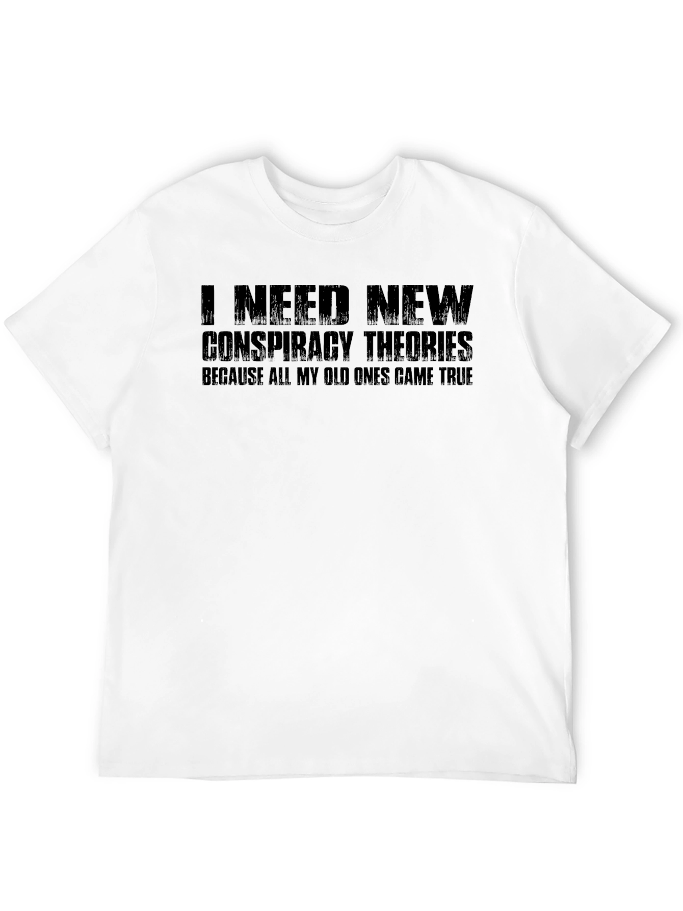 Conspiracy Theories Graphic Tee - Black Novelty T-Shirt