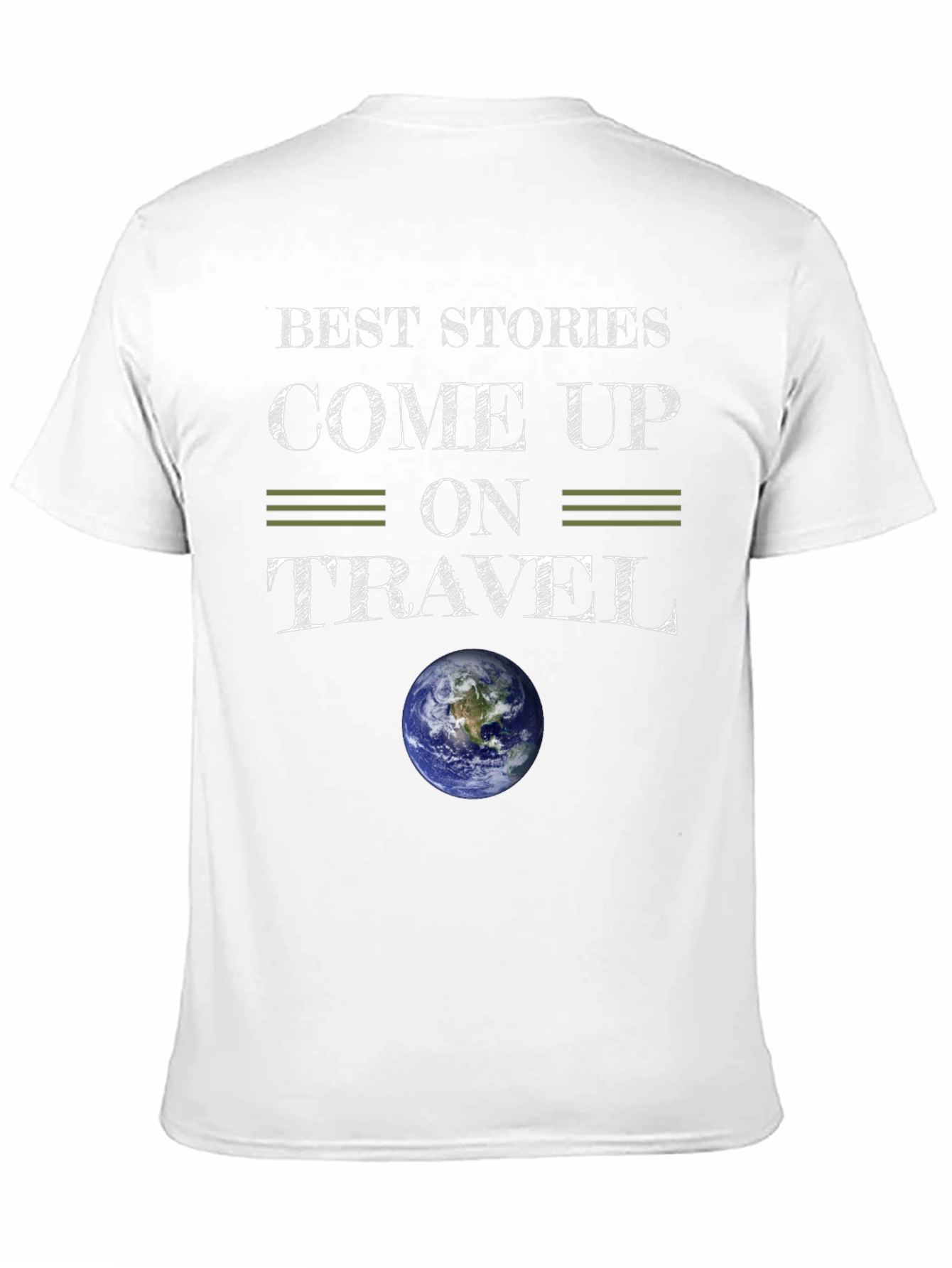Travel Stories T-Shirt Globe Earth Adventure Black