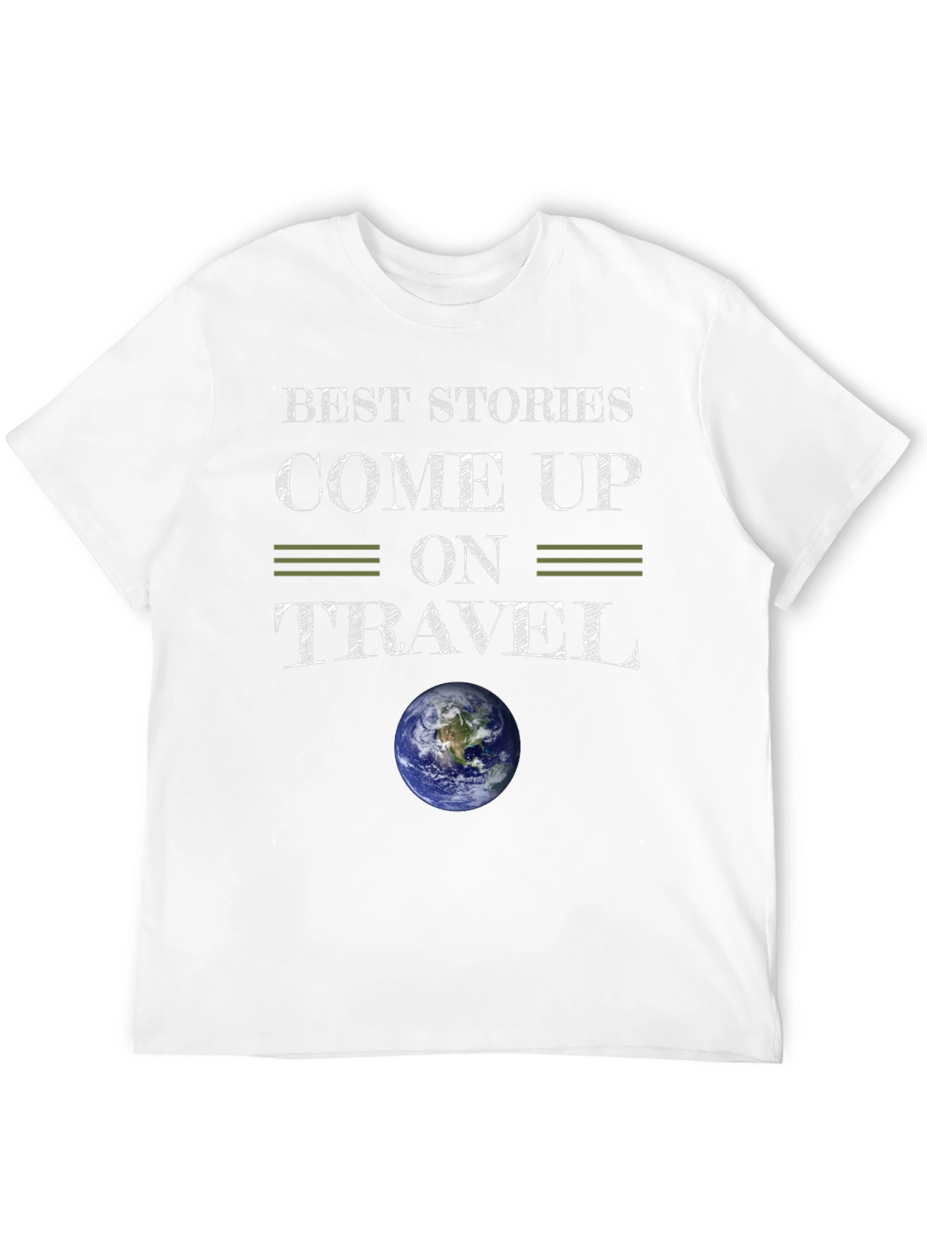 Travel Stories T-Shirt Globe Earth Adventure Black