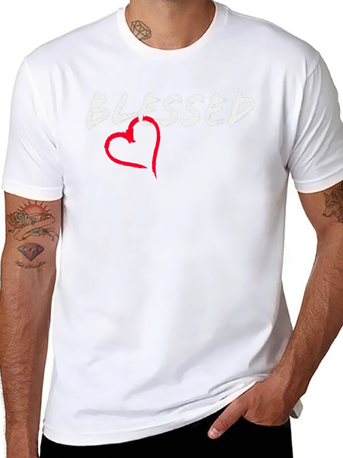 Blessed Heart Graphic Tee - Casual Comfort