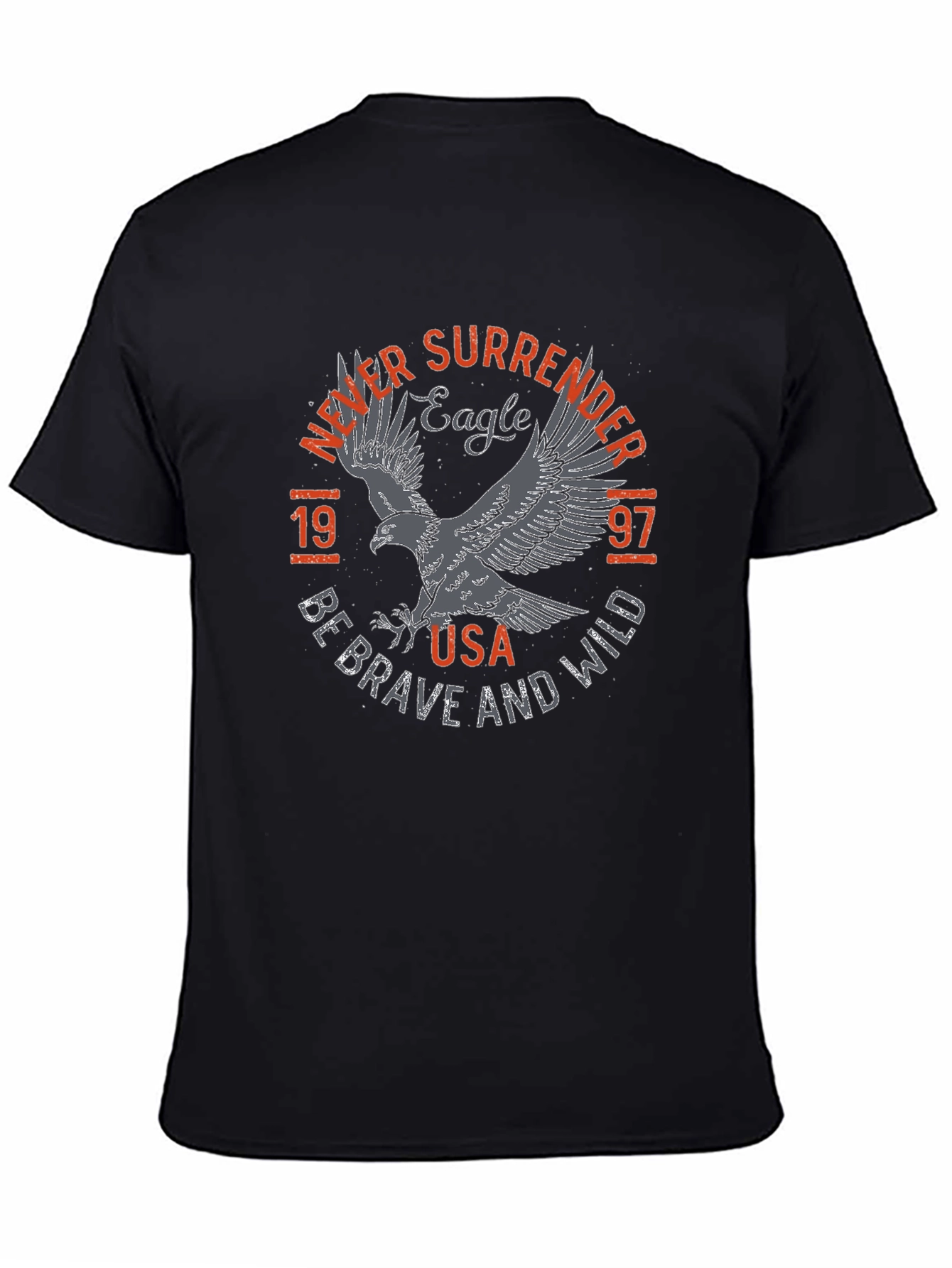 Patriotic Eagle Graphic T-Shirt - Never Surrender