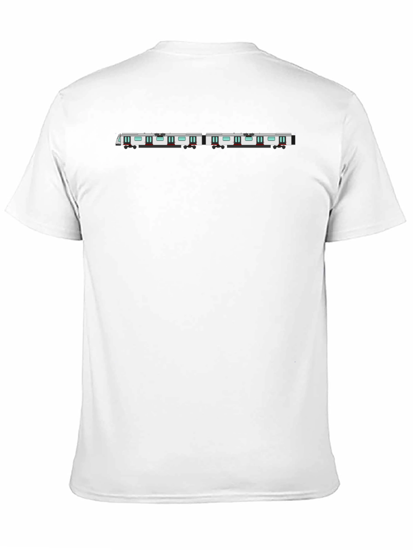 Modern Train Graphic Tee - Black Cotton T-Shirt