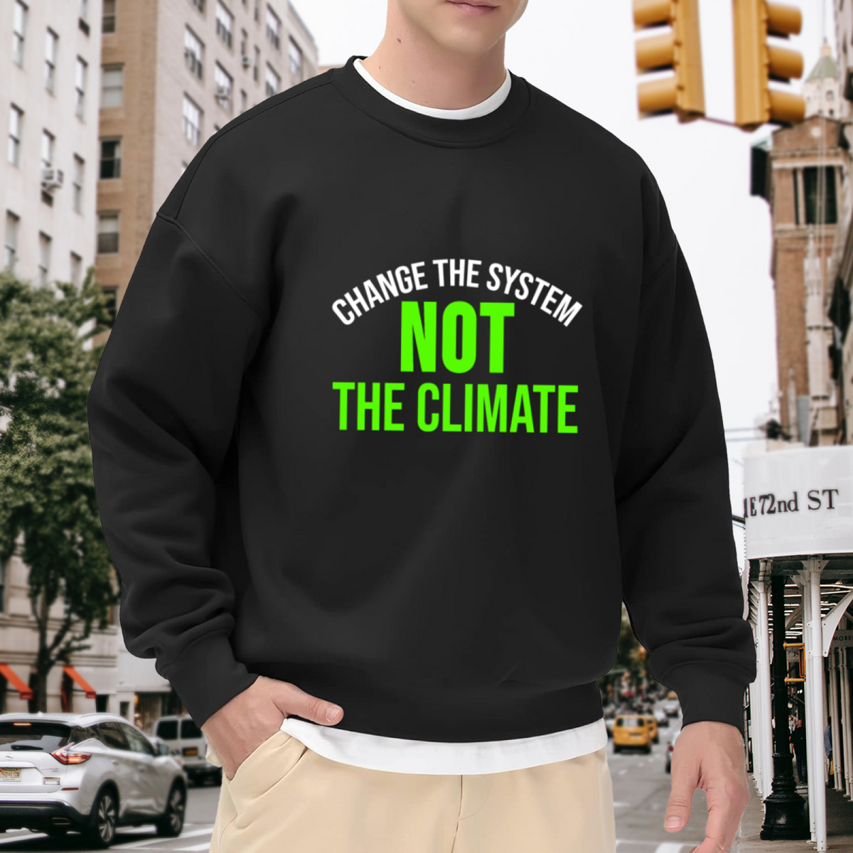 CHANGE THE SYSTEM - Political Activism Graphic ԲÁìÎÀÒÂ | Unisex Pullover Sweatshirt
