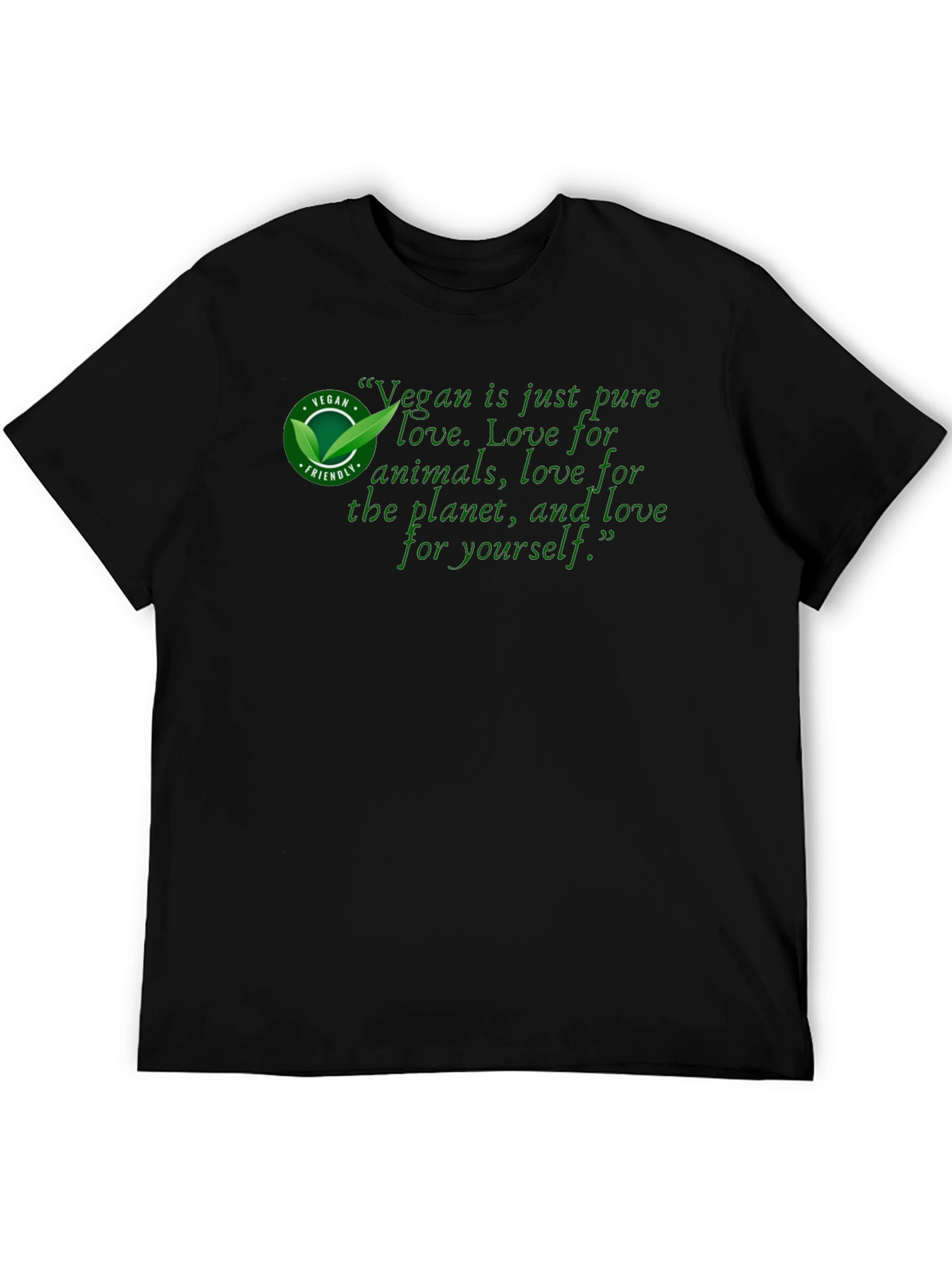 Vegan Love Graphic Tee - Eco-Friendly T-Shirt