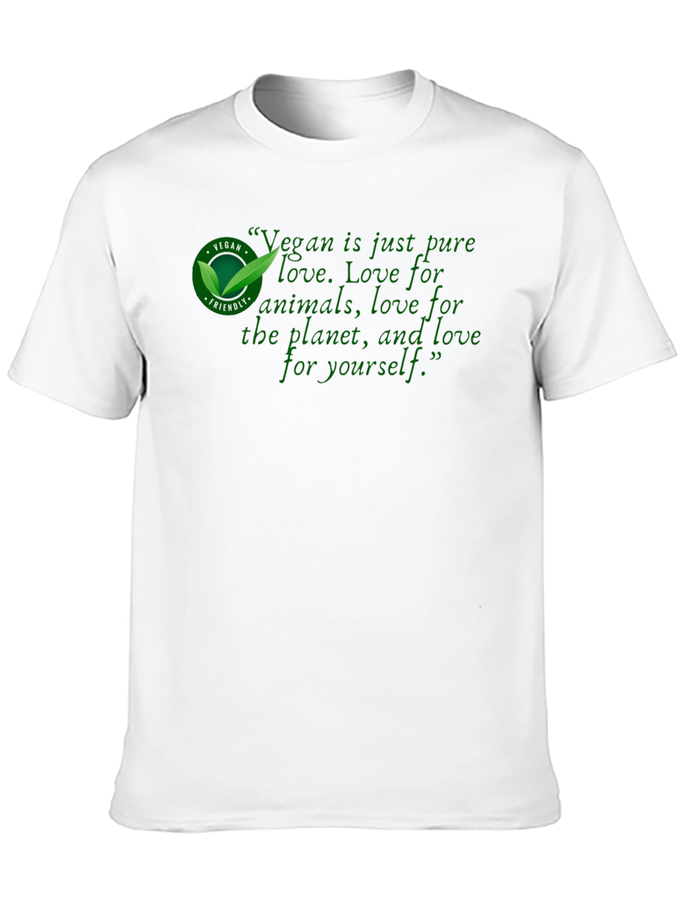 Vegan Love Graphic Tee - Eco-Friendly T-Shirt