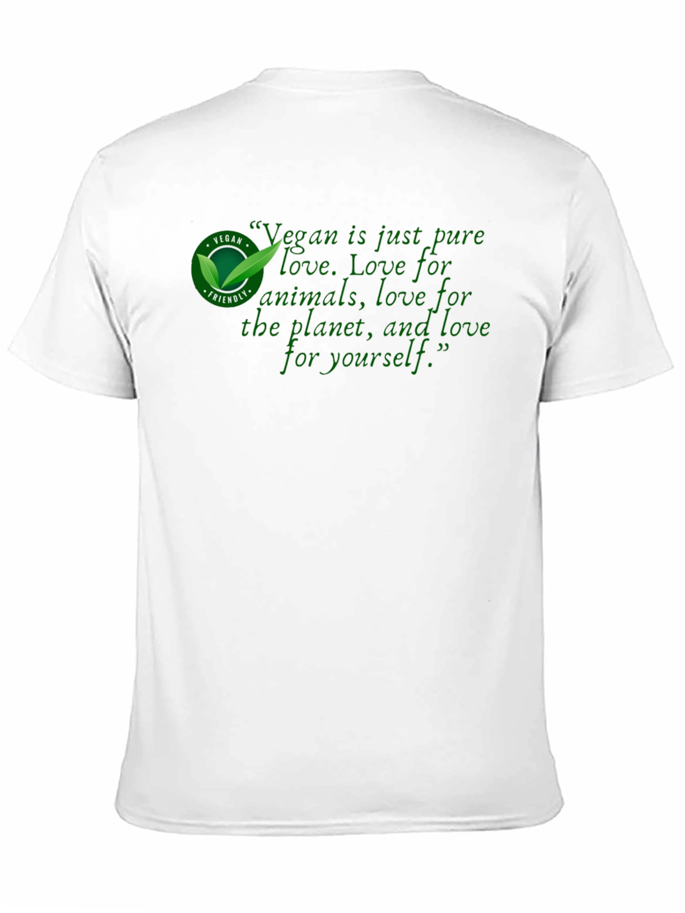 Vegan Love Graphic Tee - Eco-Friendly T-Shirt
