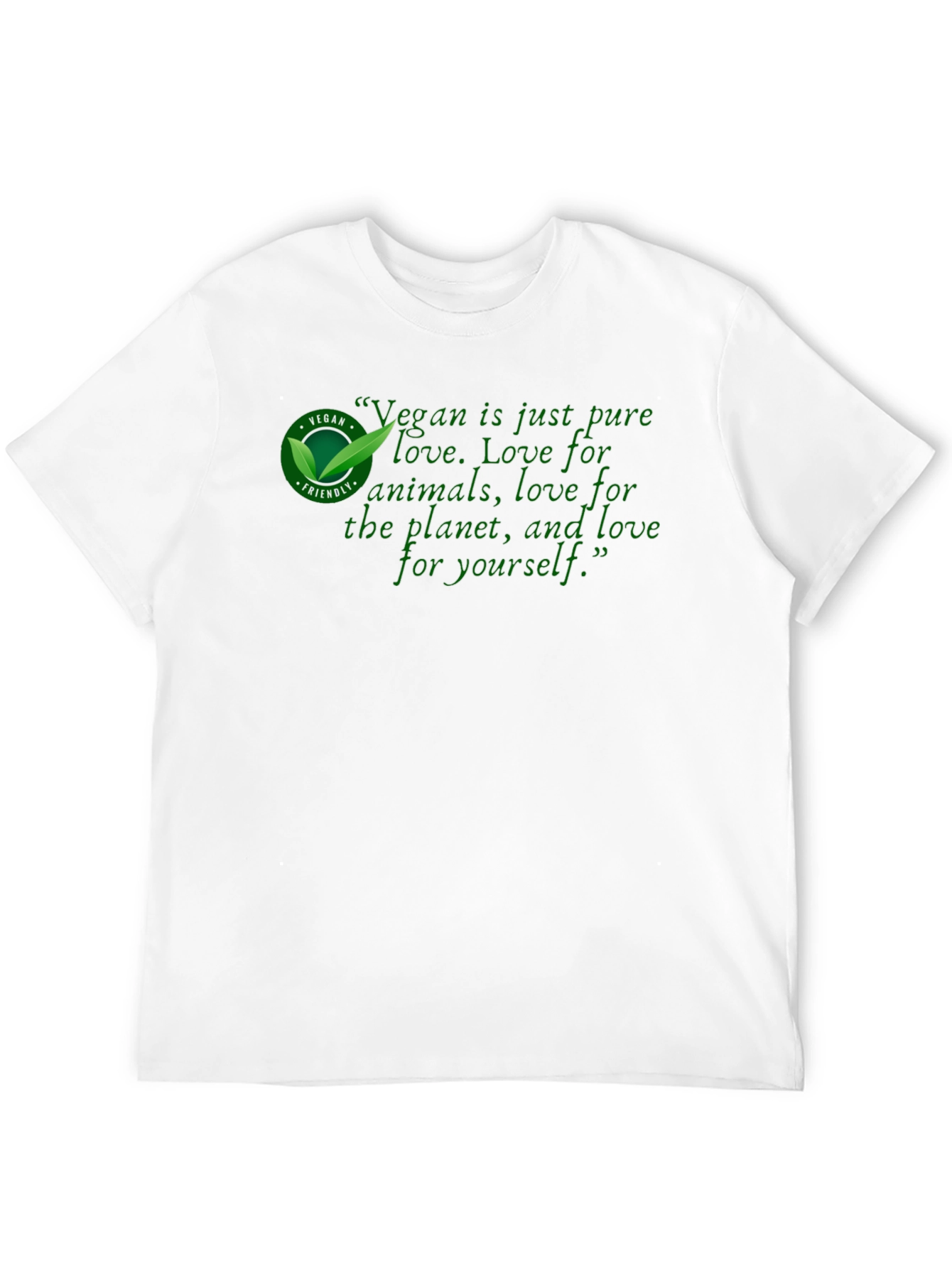 Vegan Love Graphic Tee - Eco-Friendly T-Shirt