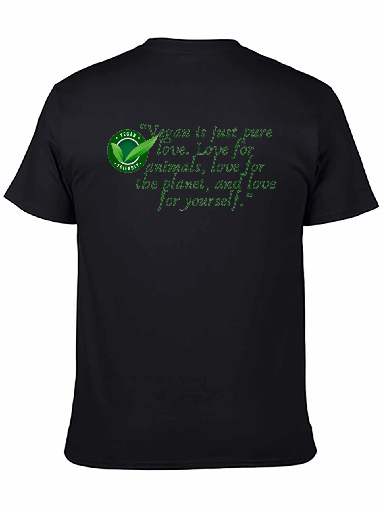Vegan Love Graphic Tee - Eco-Friendly T-Shirt