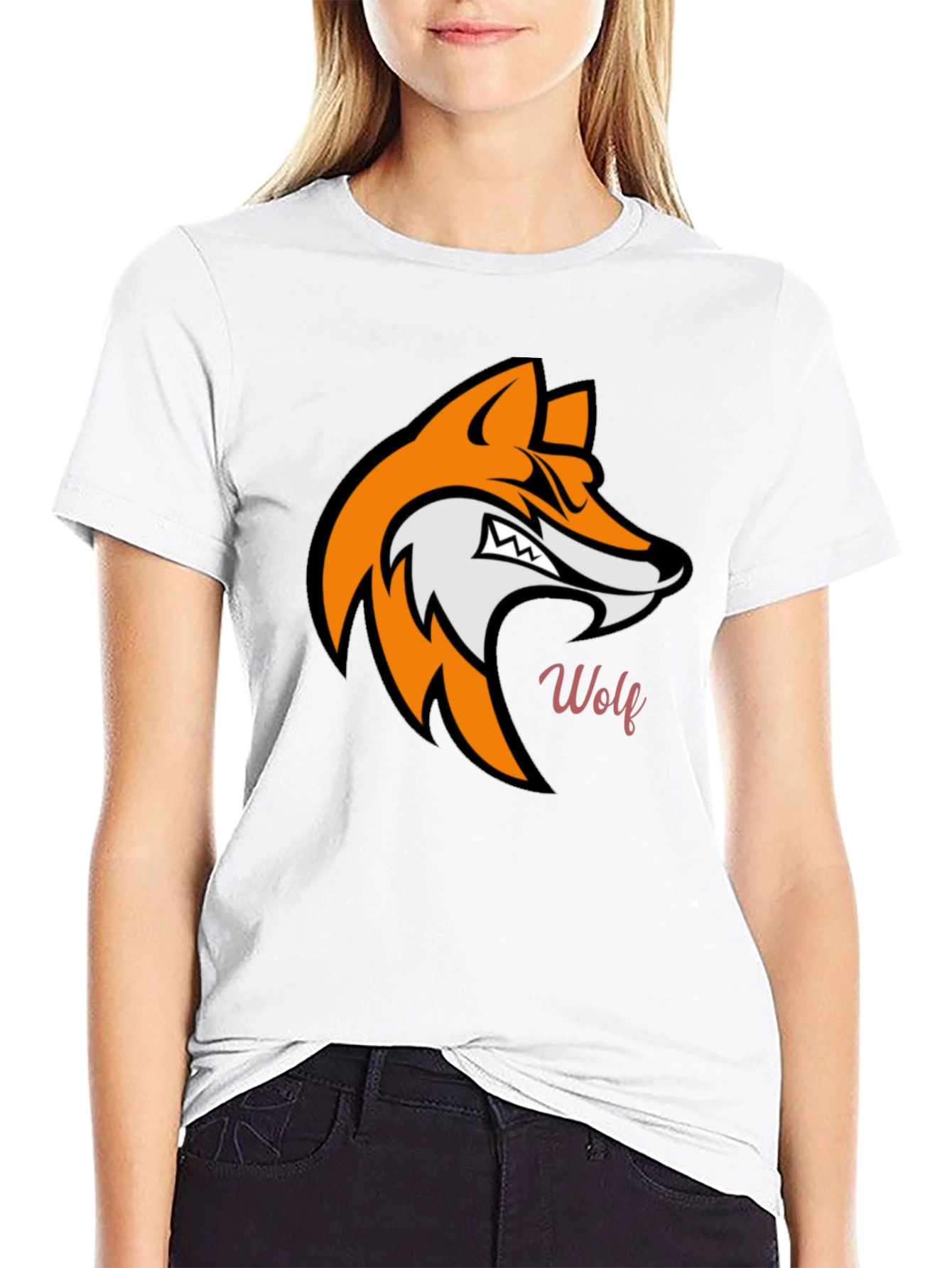 Bold Wolf Graphic T-Shirt - Black
