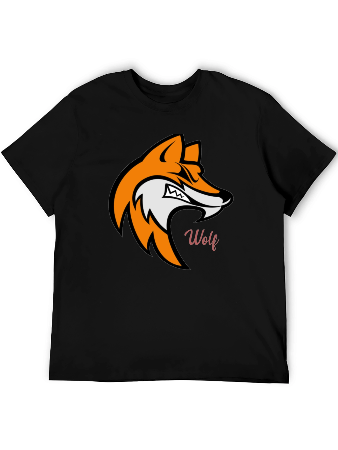Bold Wolf Graphic T-Shirt - Black