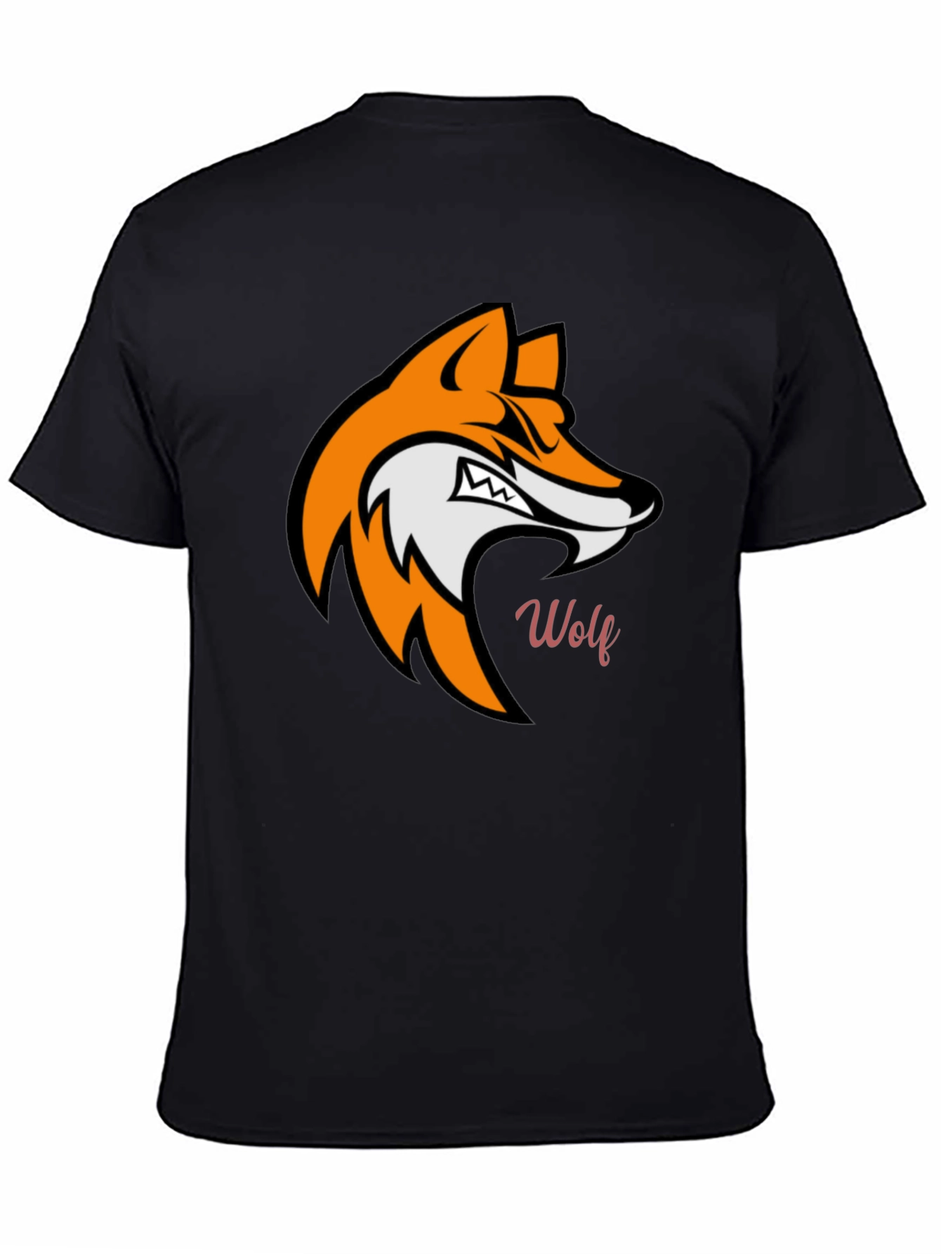 Bold Wolf Graphic T-Shirt - Black