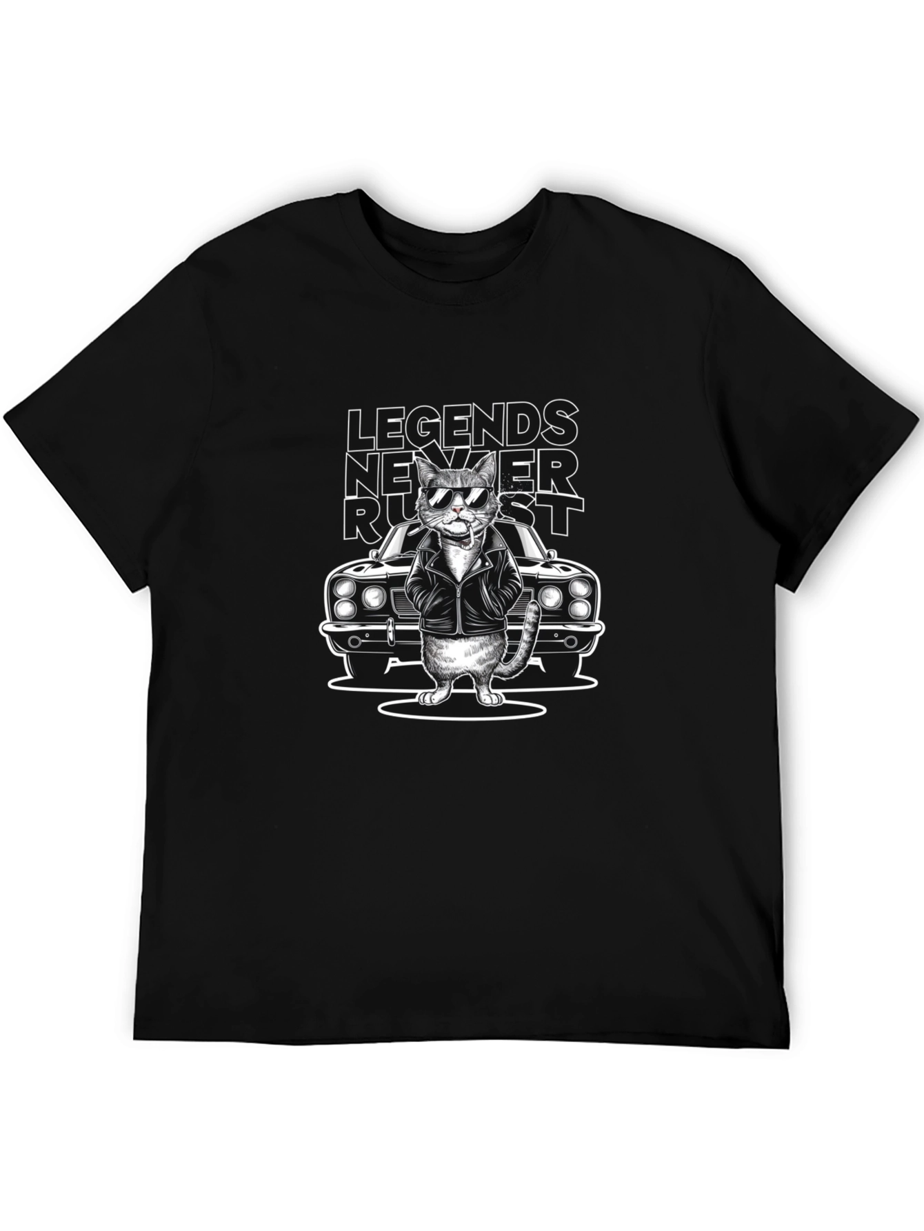 Legends Never Rust Cat Graphic Tee