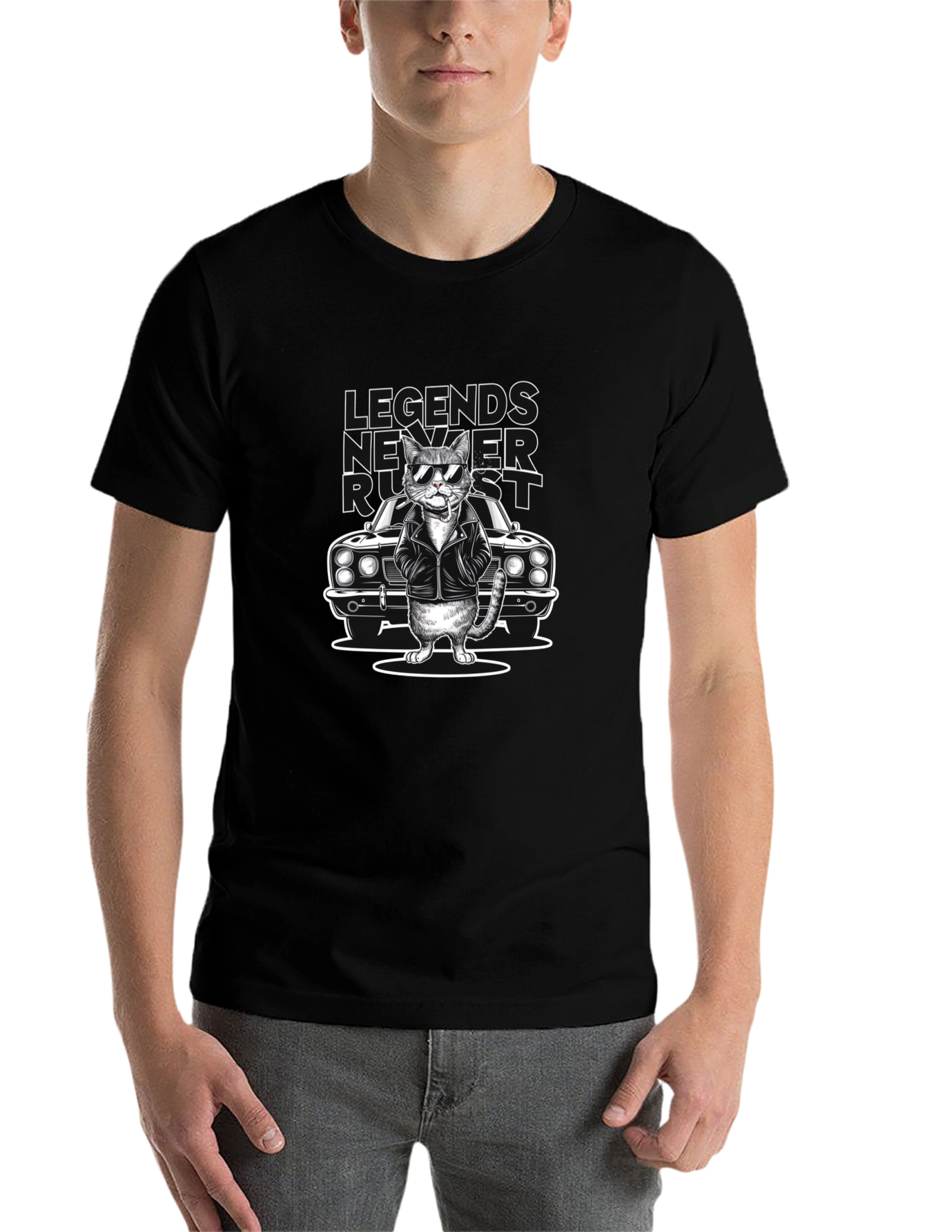 Legends Never Rust Cat Graphic Tee