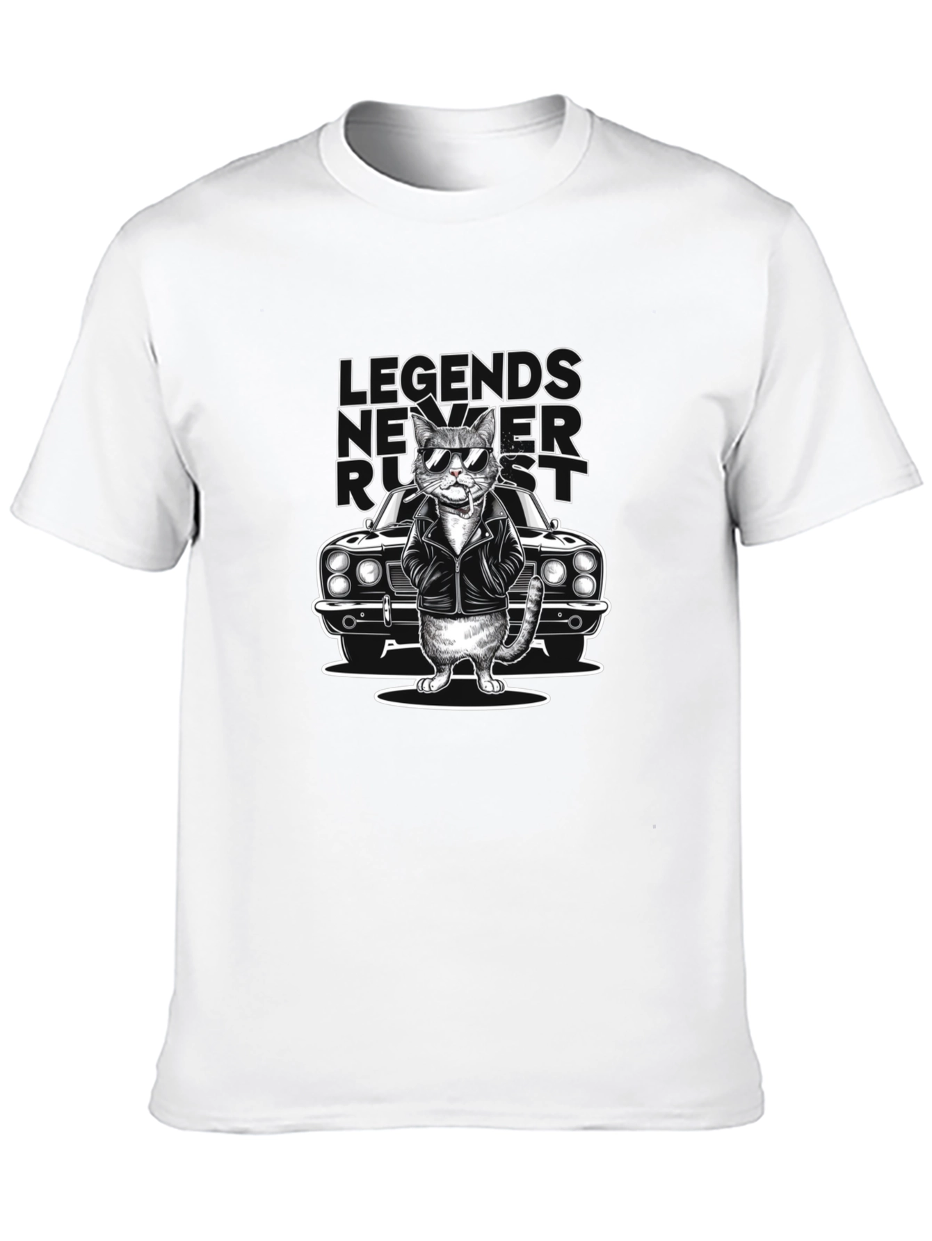 Legends Never Rust Cat Graphic Tee