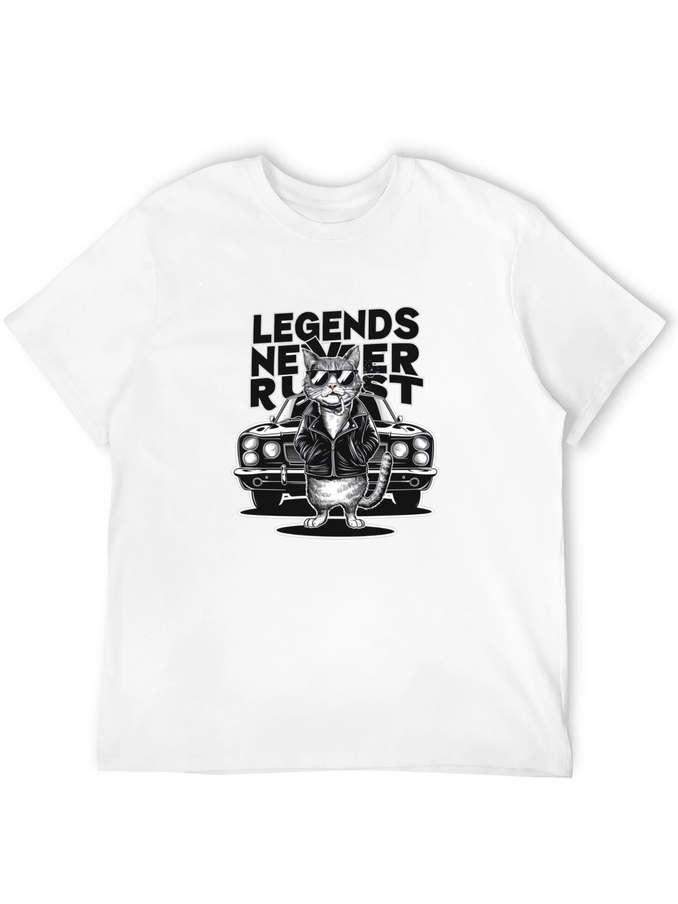 Legends Never Rust Cat Graphic Tee