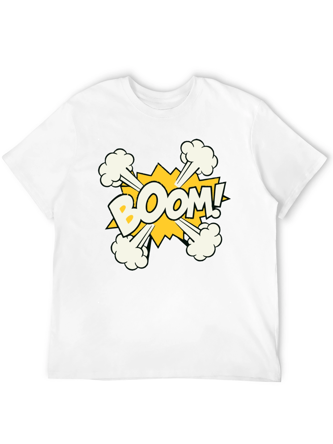 Boom Graphic Print Black Cotton T-Shirt