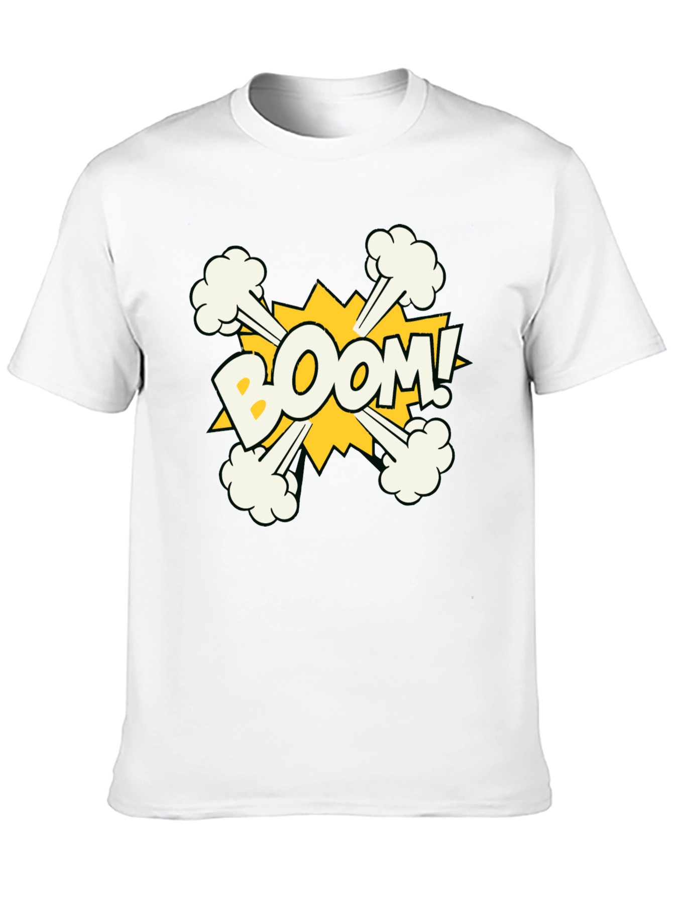 Boom Graphic Print Black Cotton T-Shirt