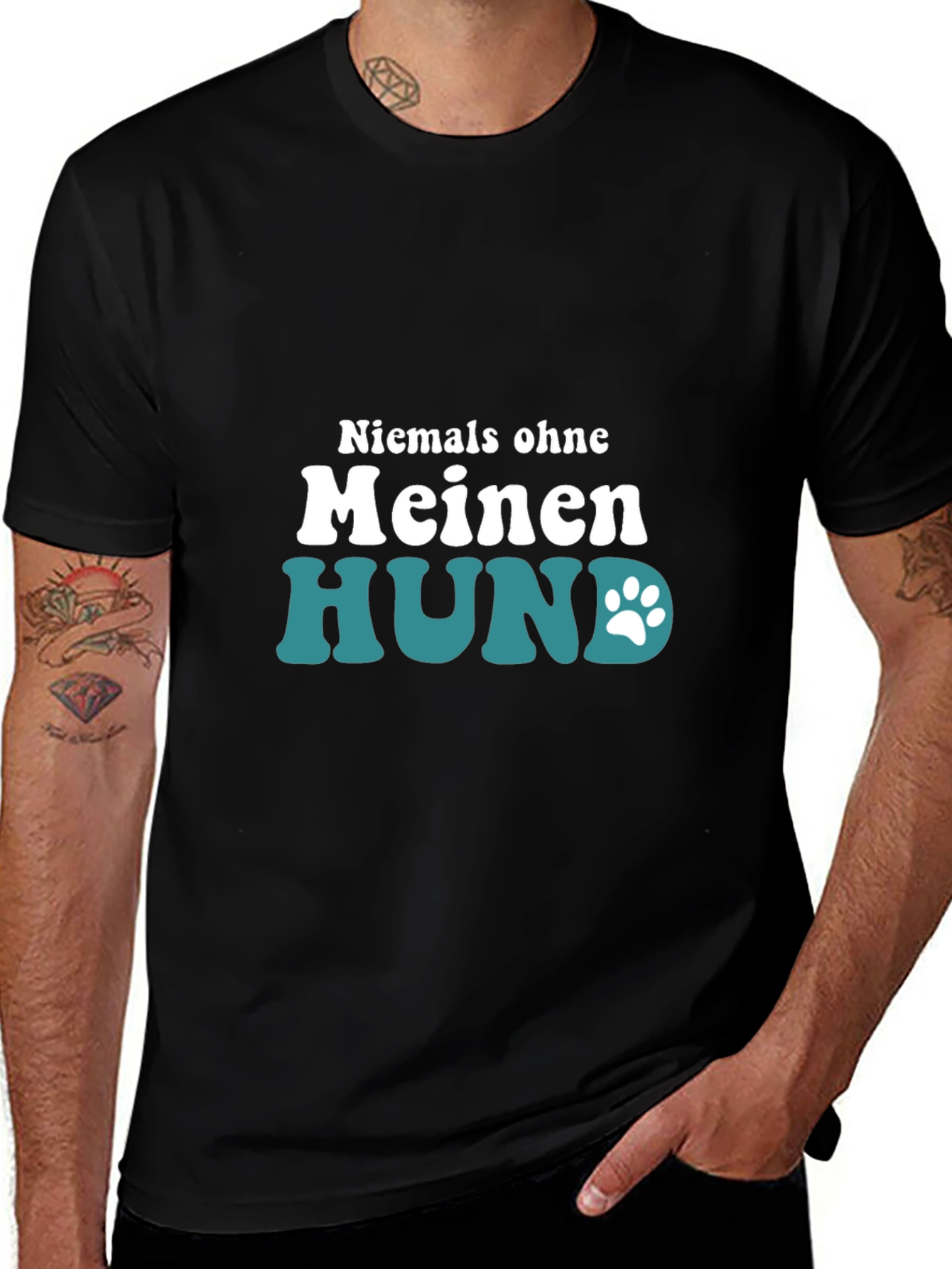 Niemals Ohne Meinen Hund T-Shirt - Dog Lover Tee