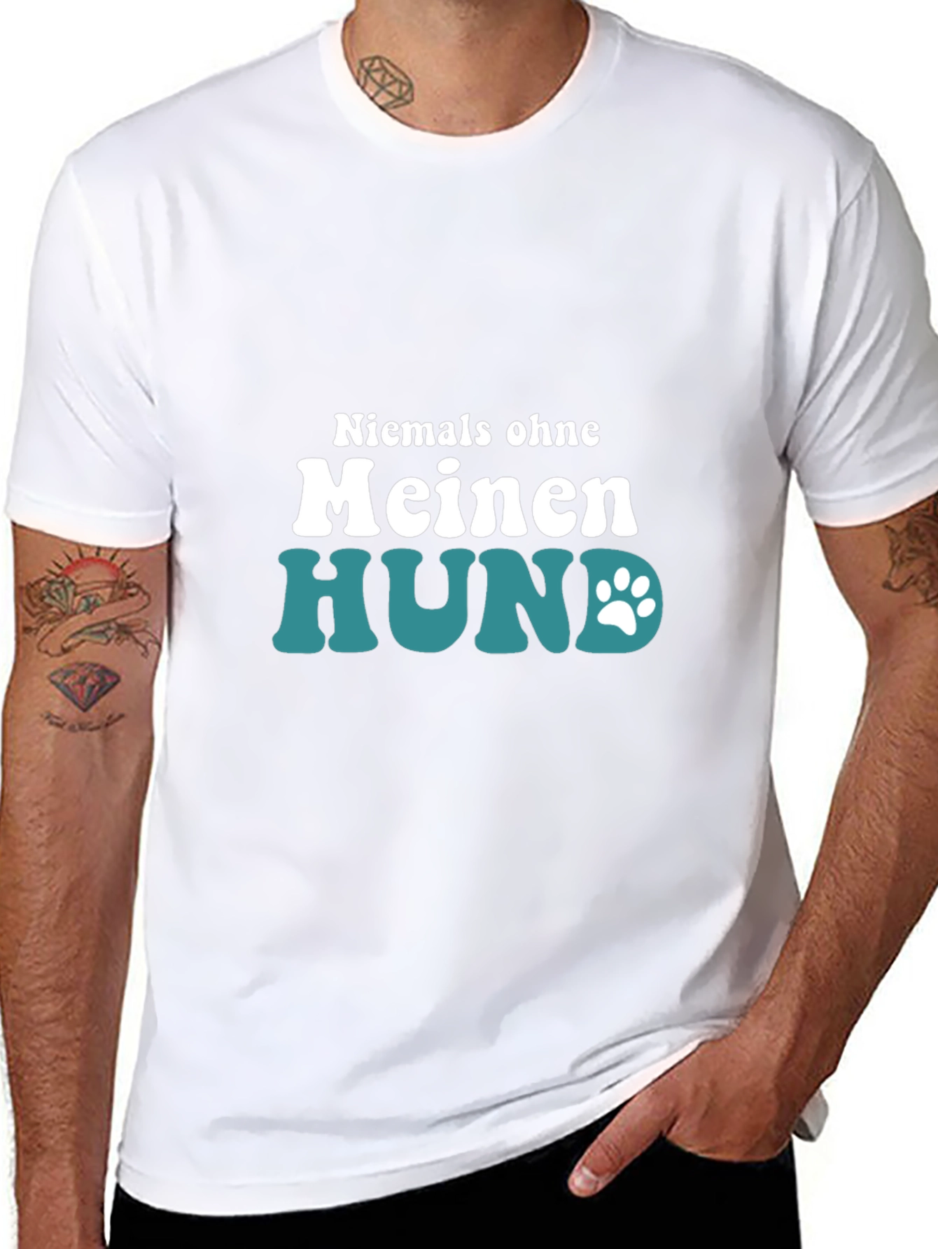 Niemals Ohne Meinen Hund T-Shirt - Dog Lover Tee