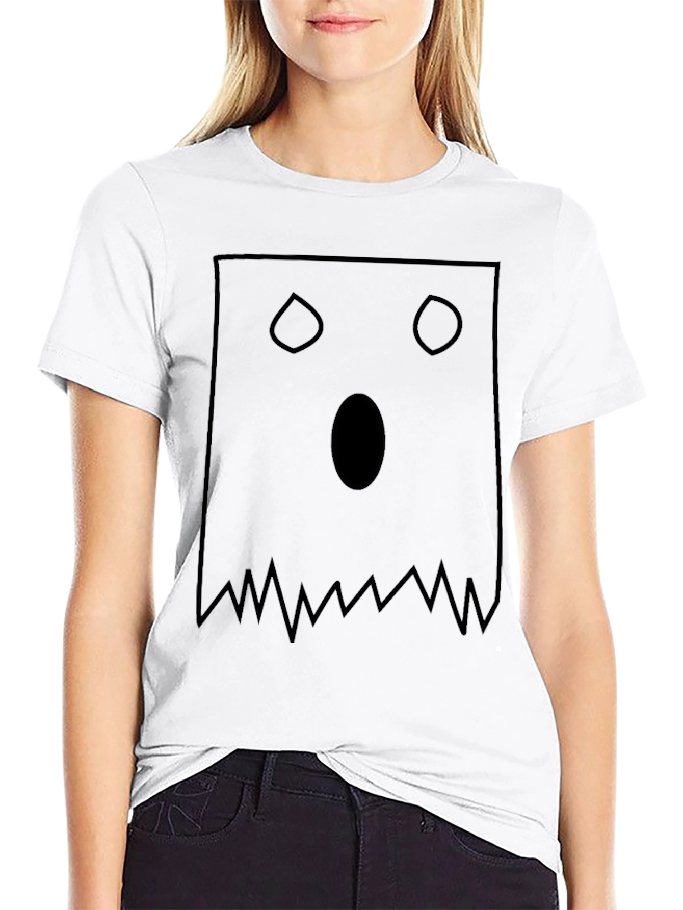 Spooky Ghost Face T-Shirt - Halloween Apparel