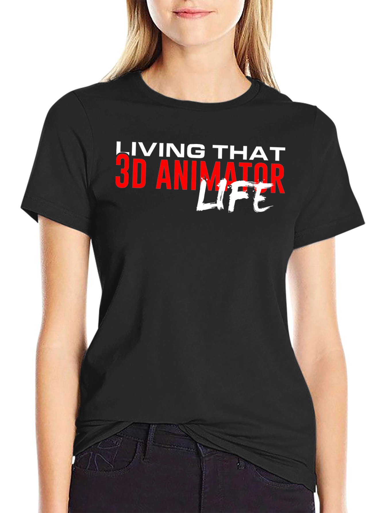 3D Animator Life T-Shirt - Black Graphic Tee