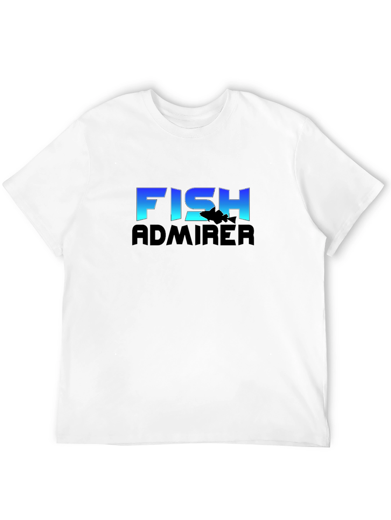 Fish Admirer Graphic Tee - Black Cotton Blend T-Shirt