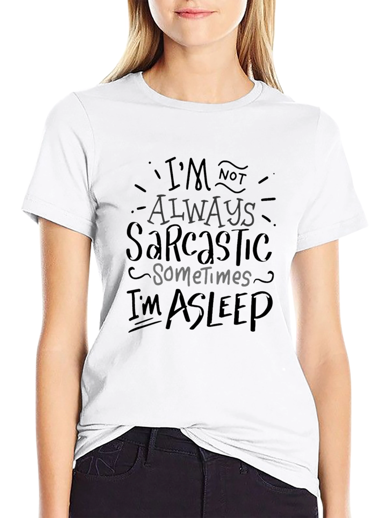 Sarcastic Asleep Mens Graphic Tee