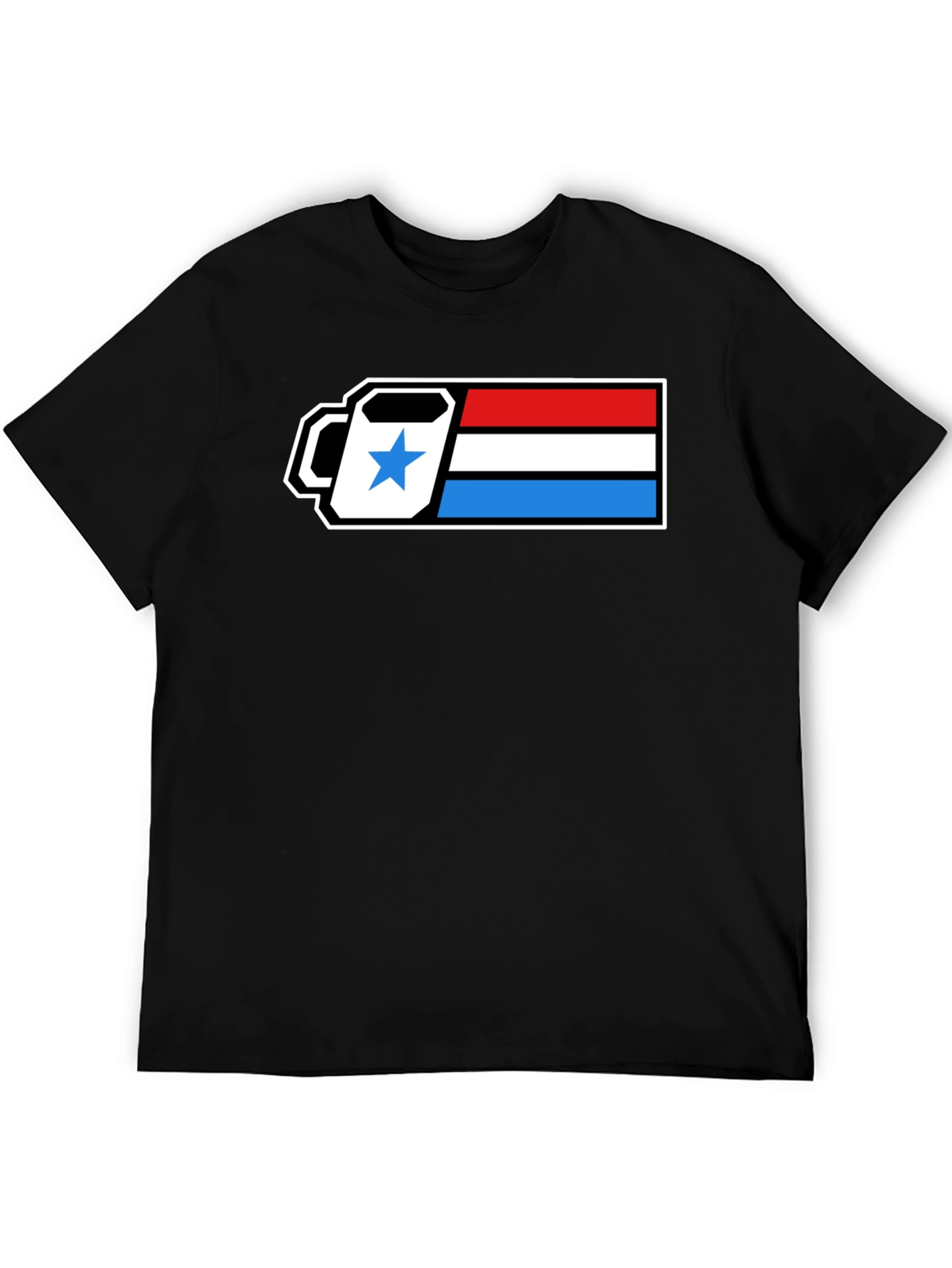 Retro Coffee Break T-Shirt - Patriotic Battery Design
