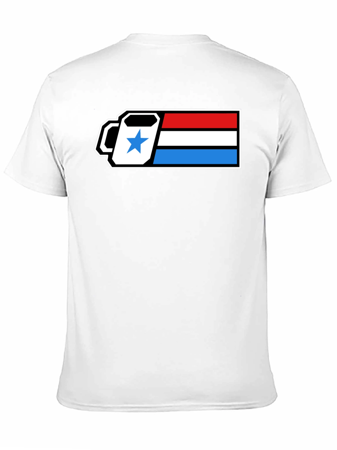 Retro Coffee Break T-Shirt - Patriotic Battery Design