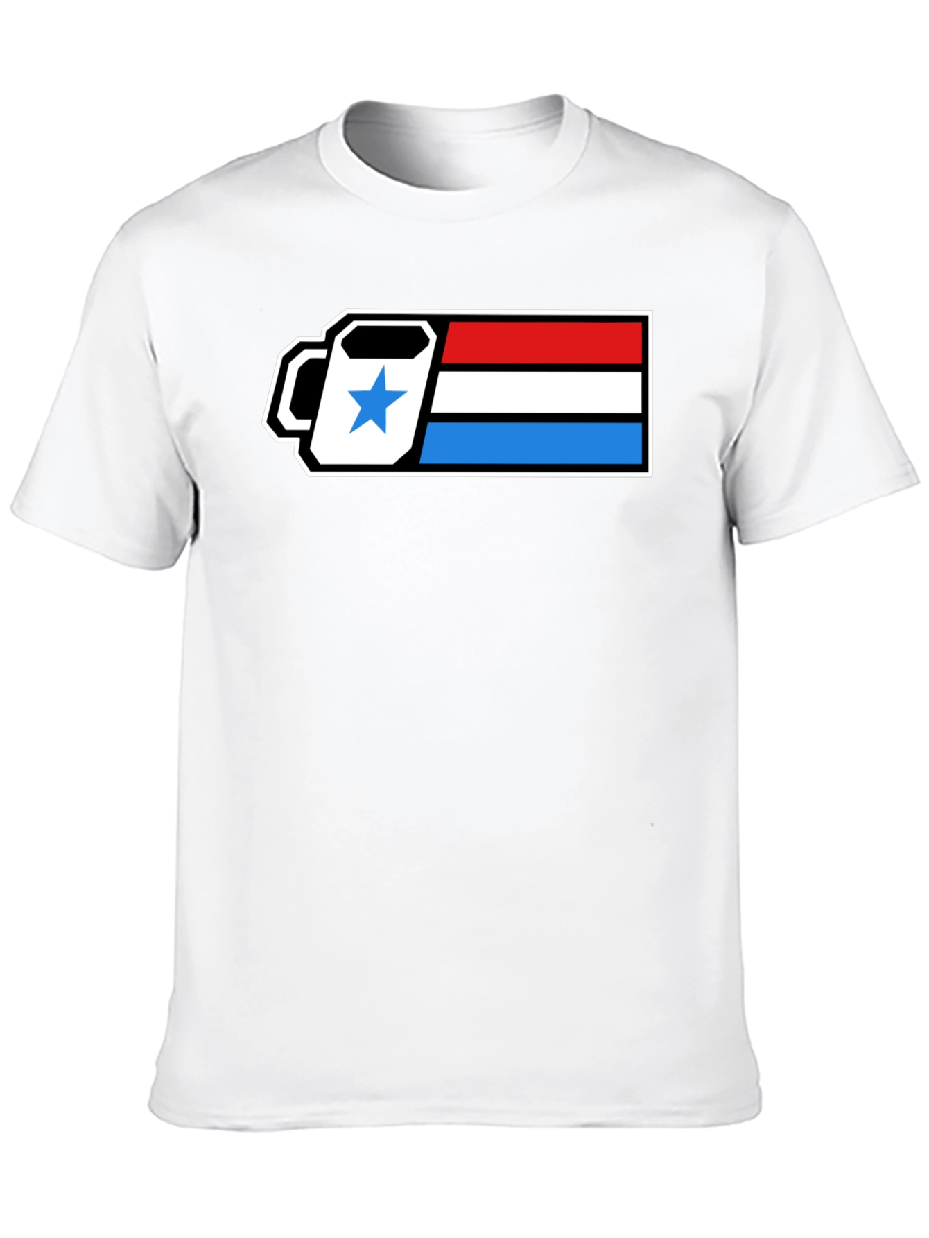 Retro Coffee Break T-Shirt - Patriotic Battery Design