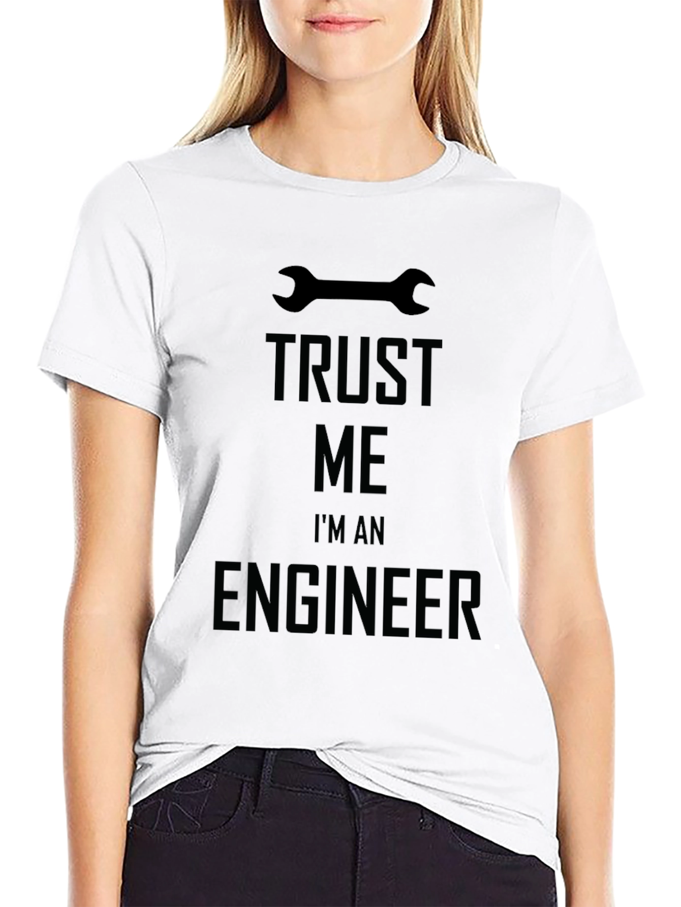 Trust Me Im An Engineer Black T-Shirt