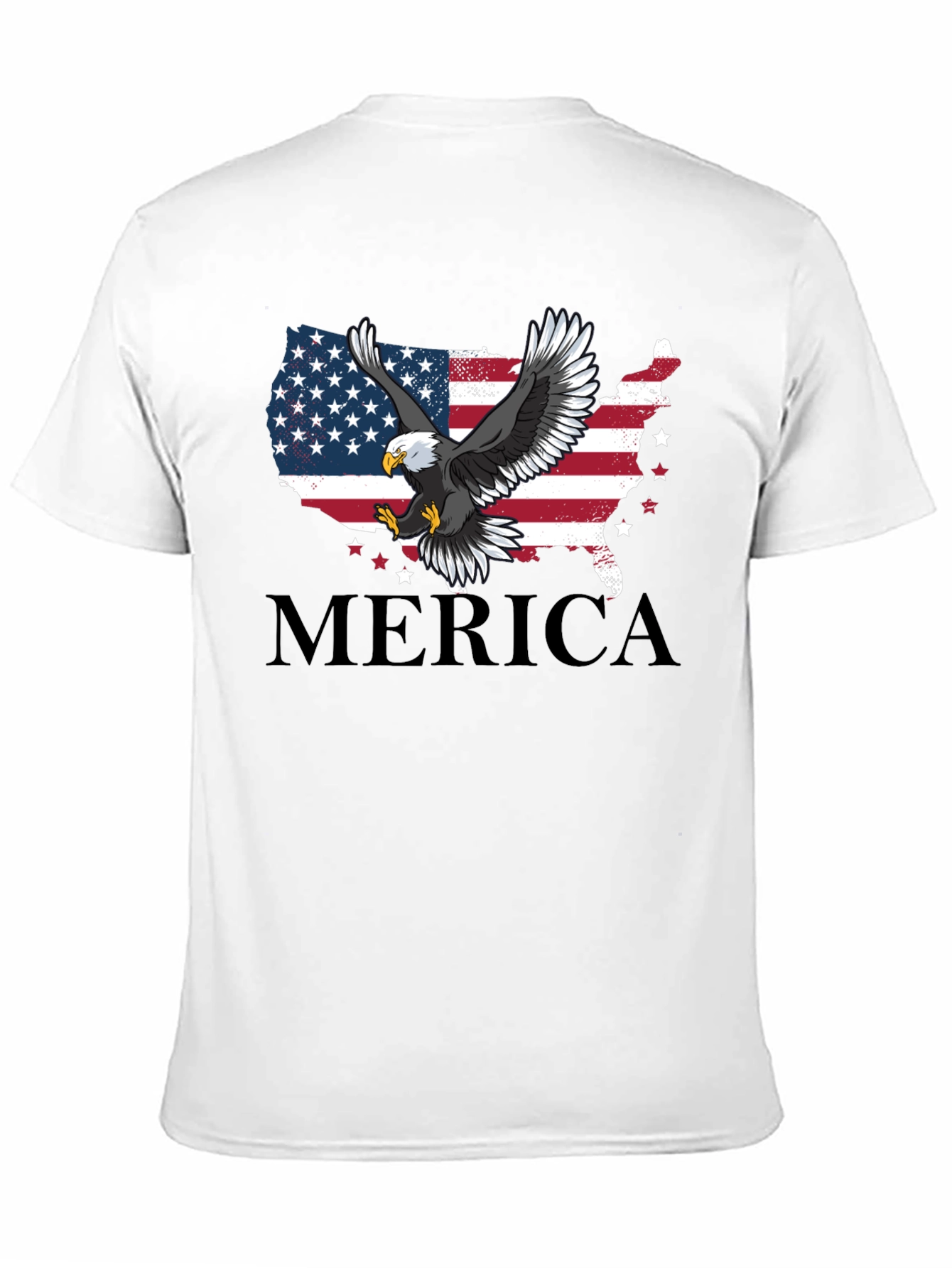 Patriotic Eagle Merica USA Flag Mens T-Shirt