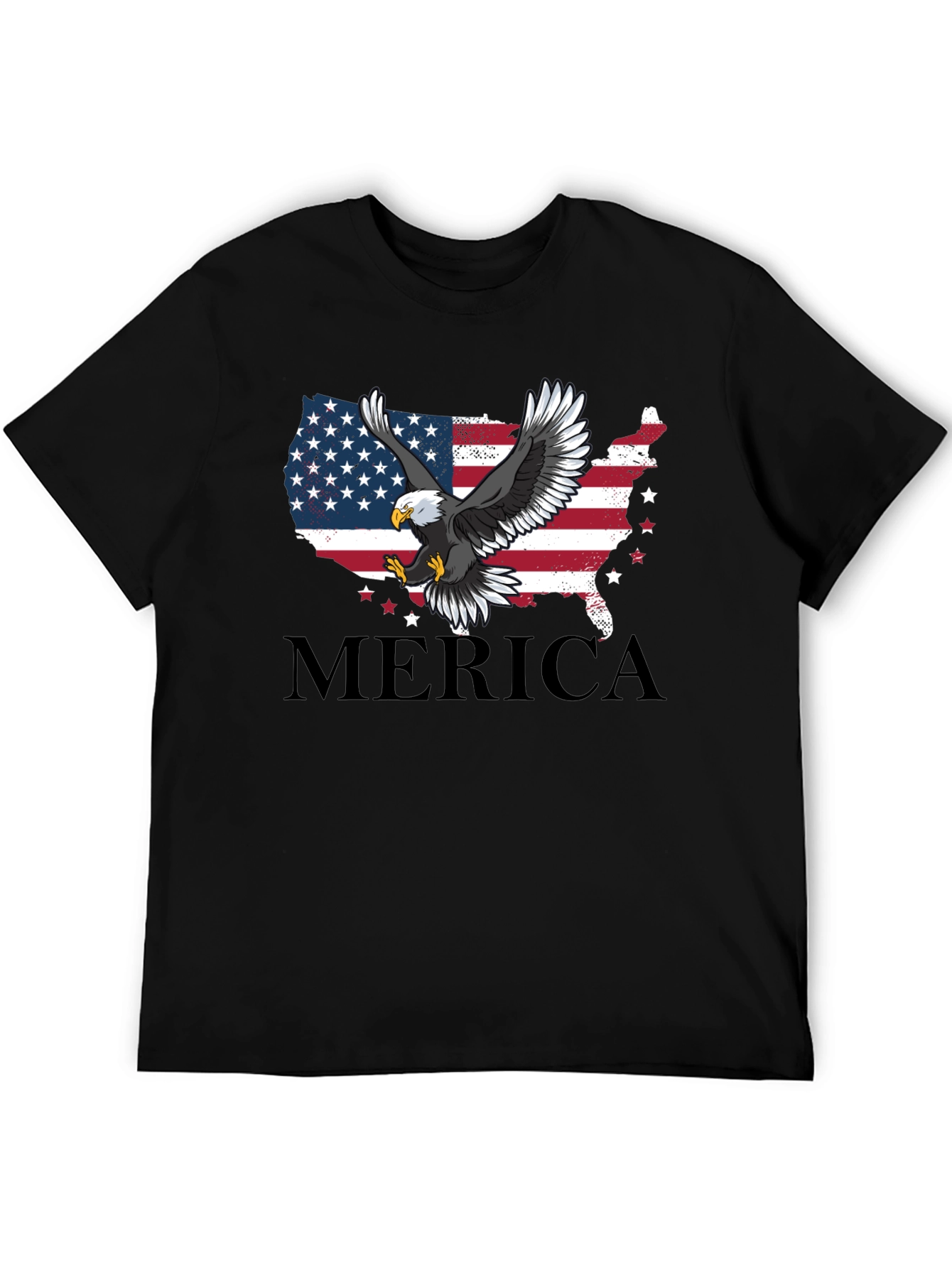 Patriotic Eagle Merica USA Flag Mens T-Shirt