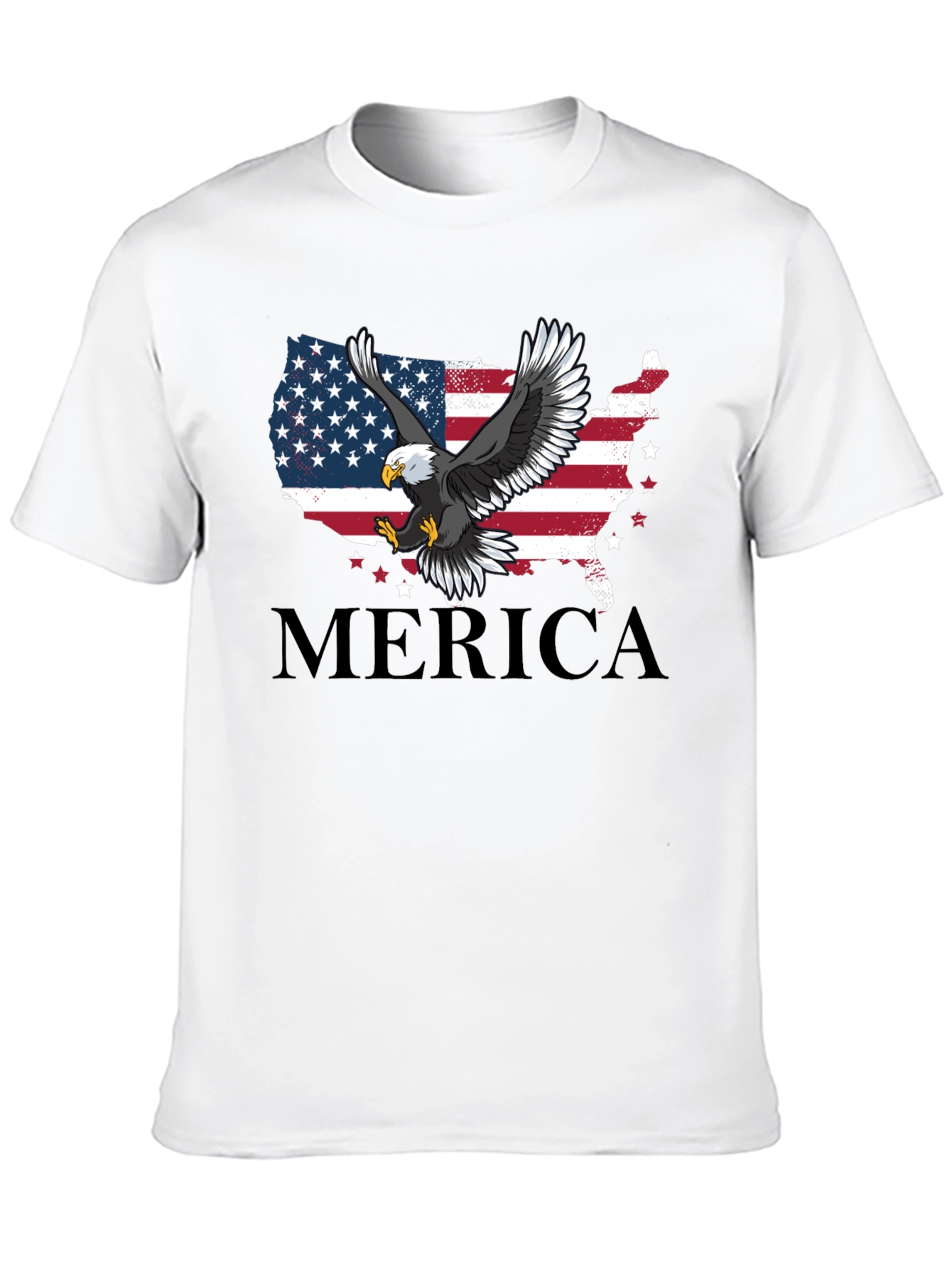 Patriotic Eagle Merica USA Flag Mens T-Shirt