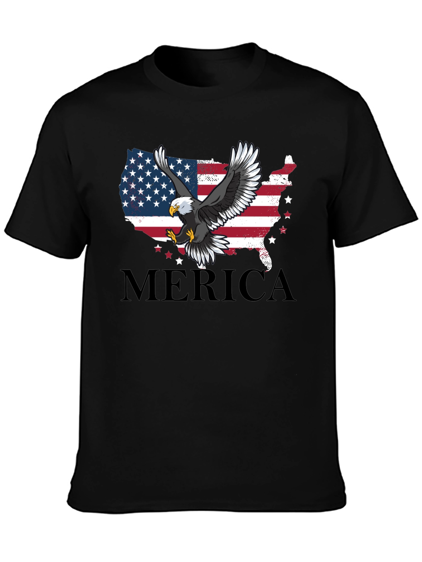 Patriotic Eagle Merica USA Flag Mens T-Shirt