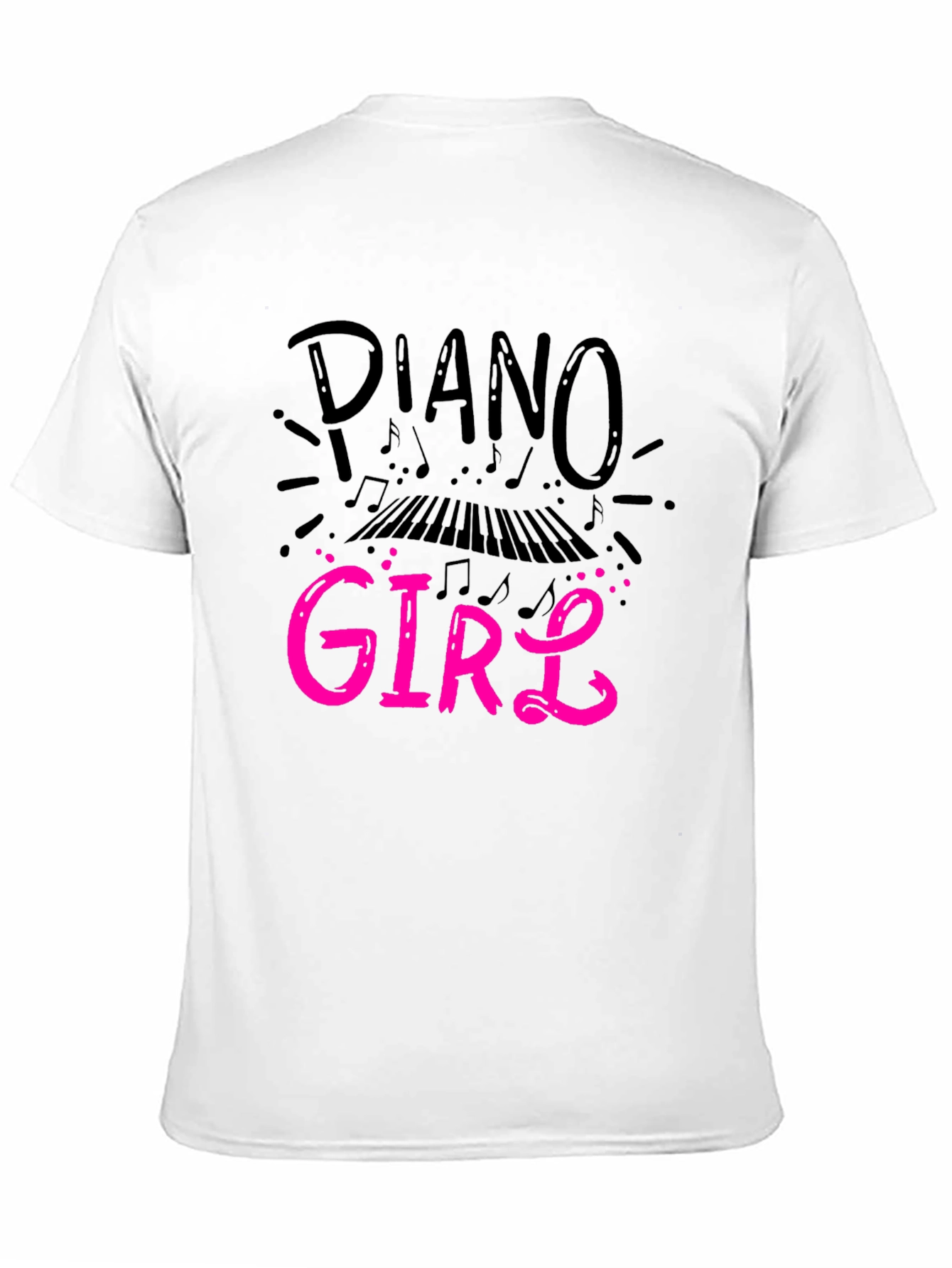 Piano Girl Graphic Tee - Music Lovers Shirt