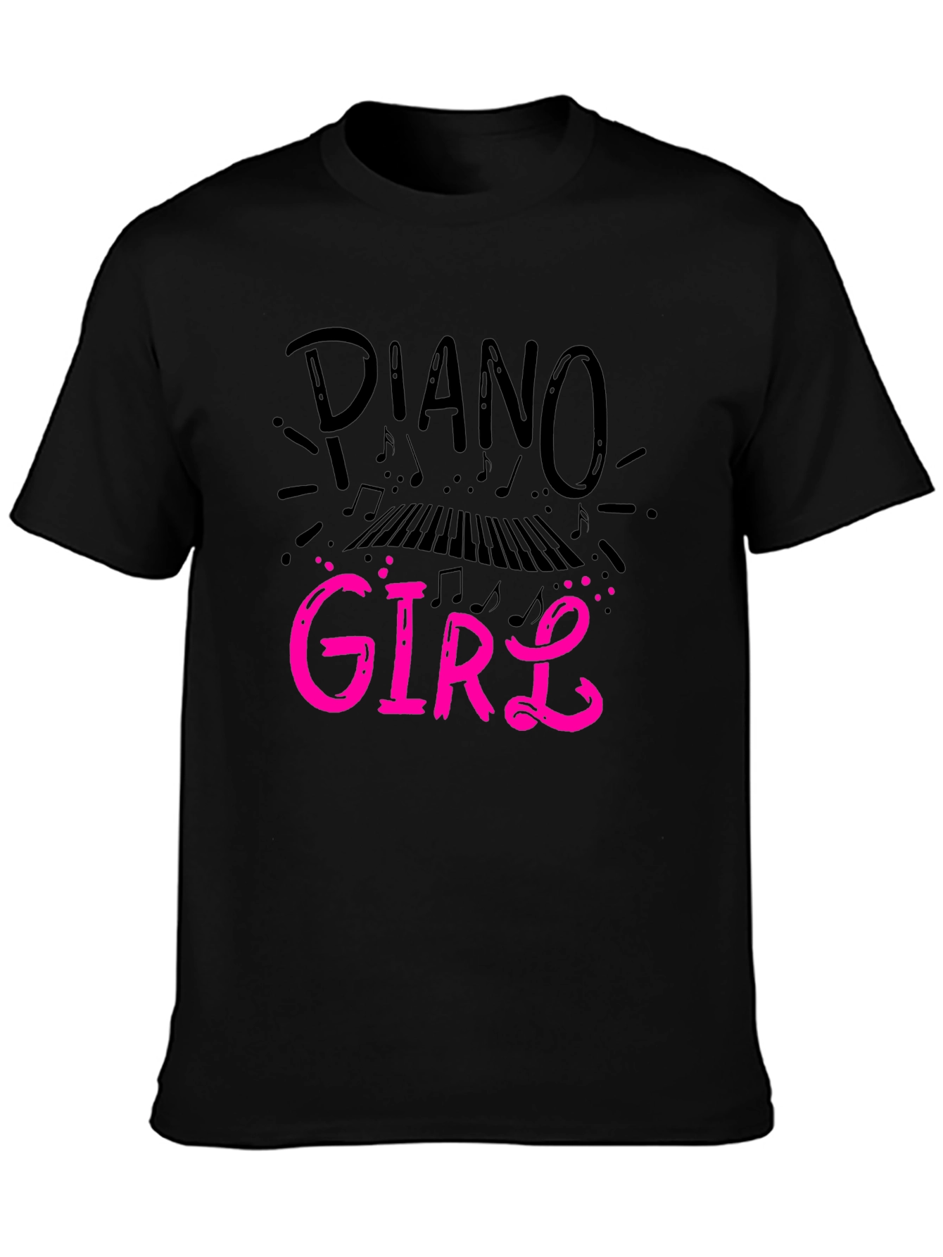Piano Girl Graphic Tee - Music Lovers Shirt