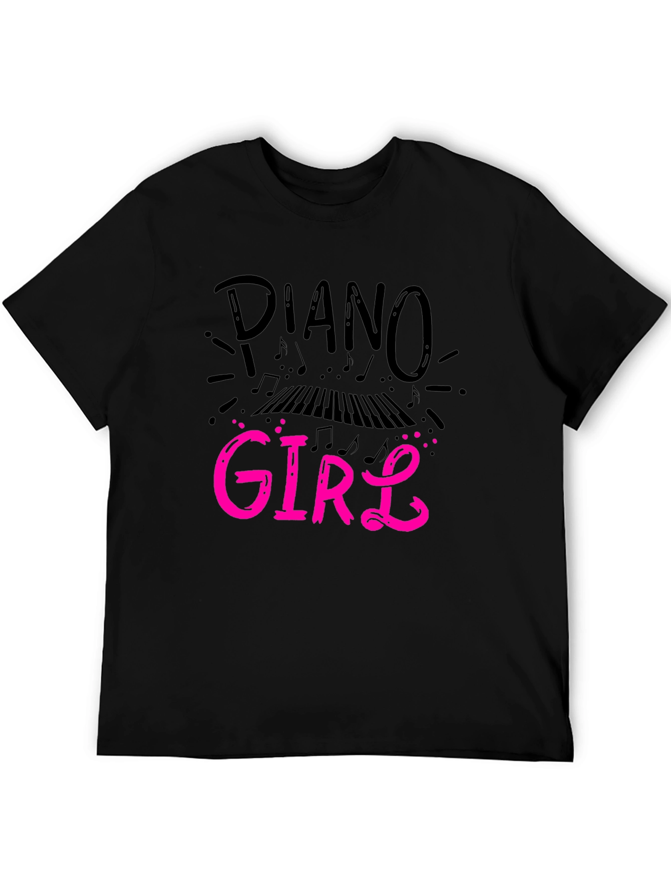 Piano Girl Graphic Tee - Music Lovers Shirt