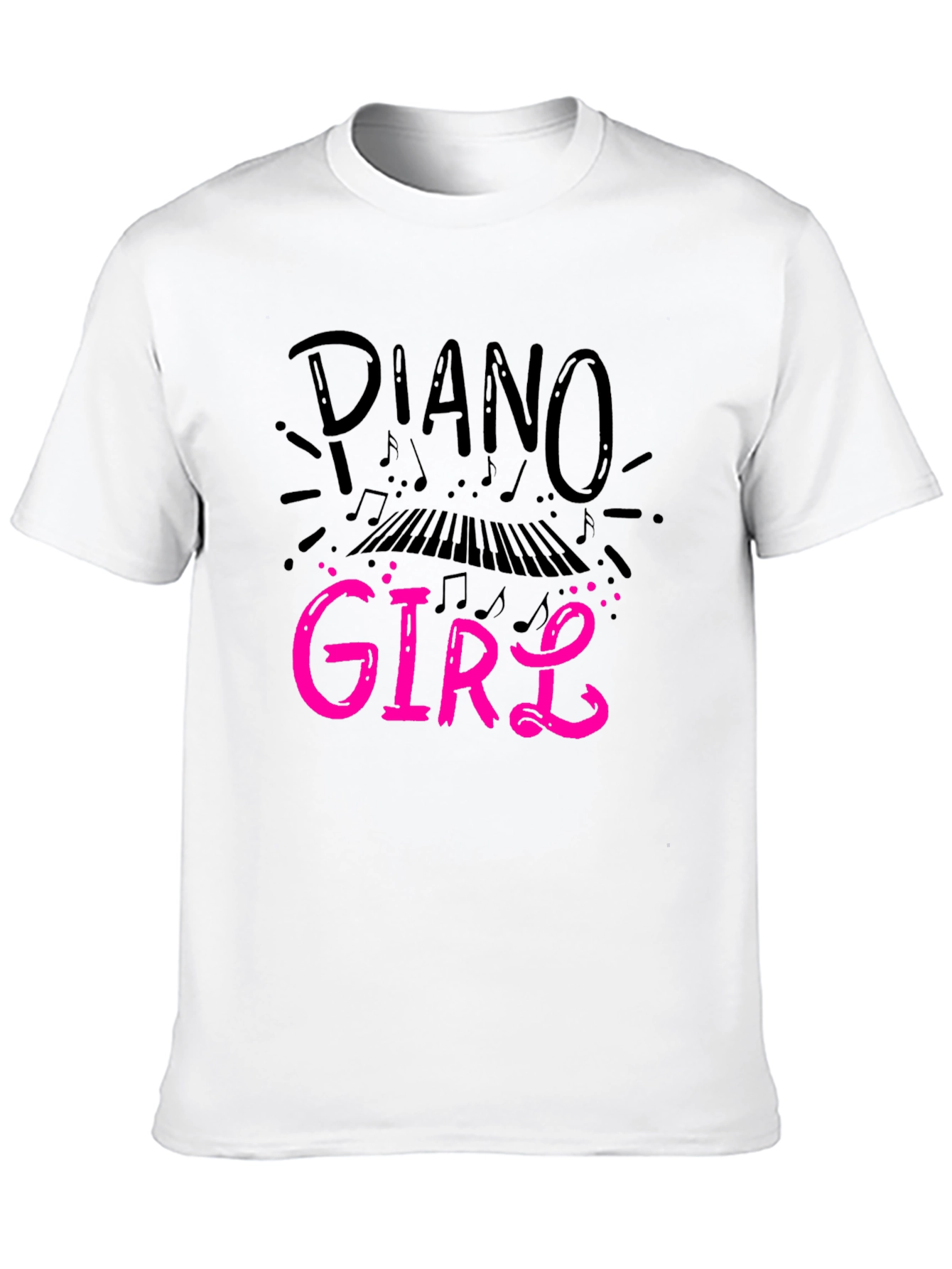 Piano Girl Graphic Tee - Music Lovers Shirt